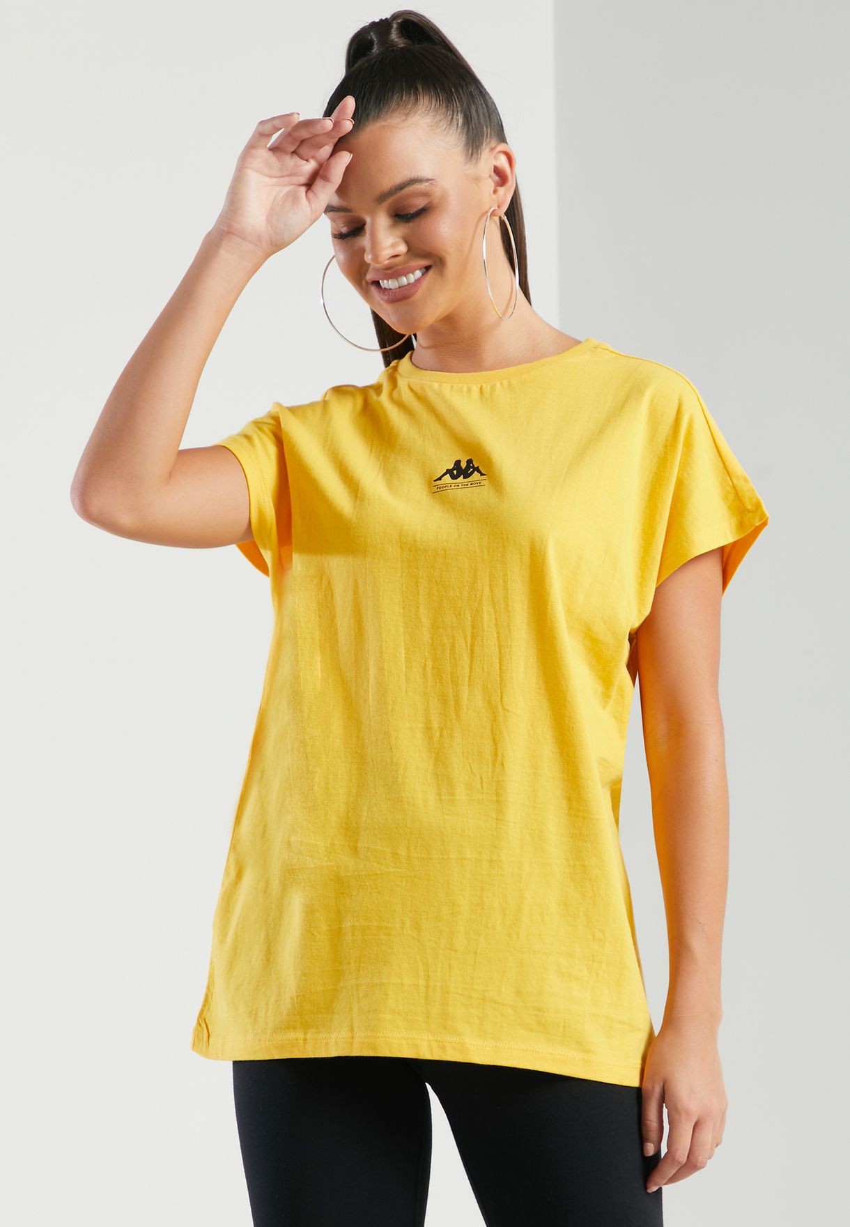 yellow kappa t shirt