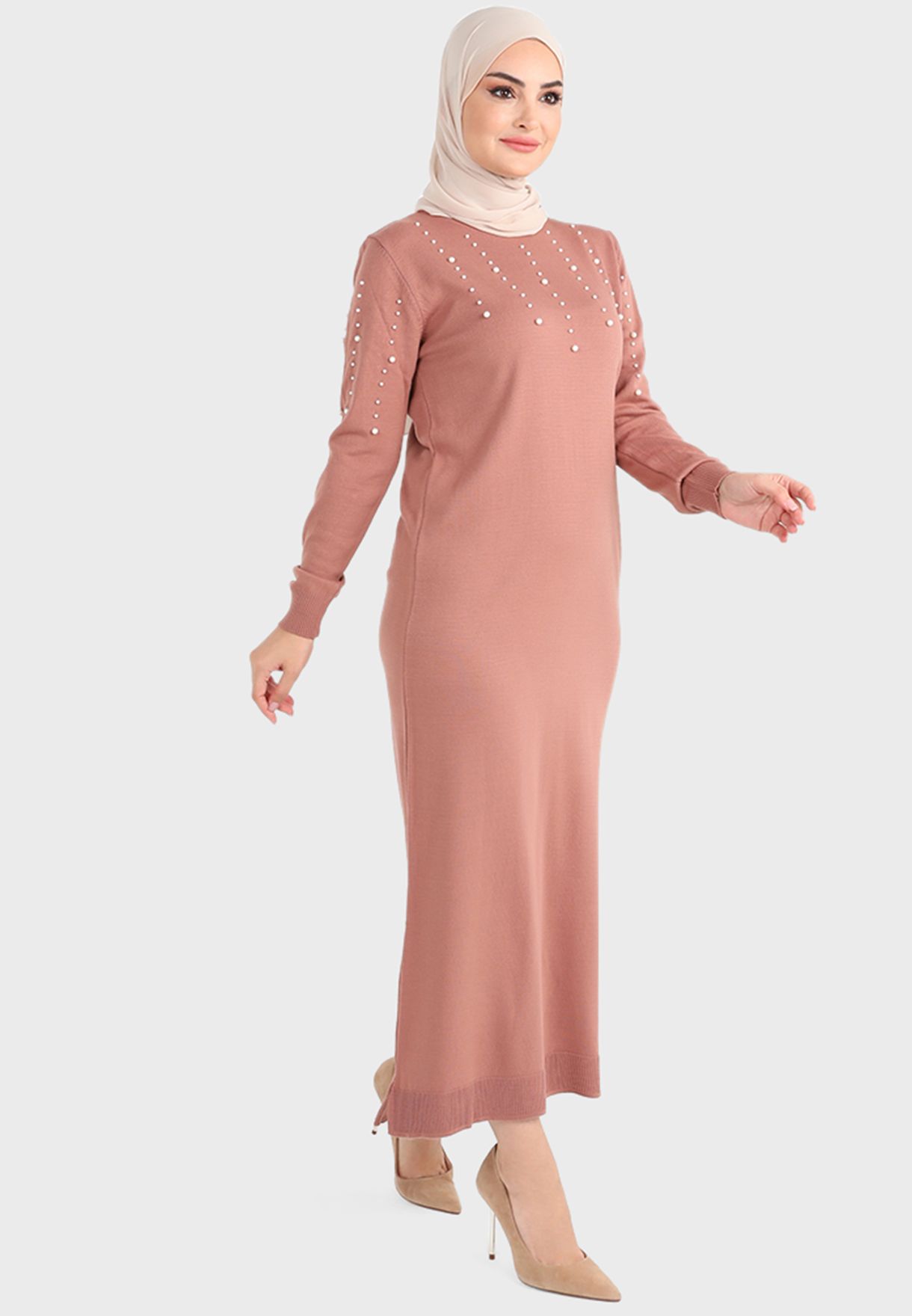 Embellished Knitted Dress