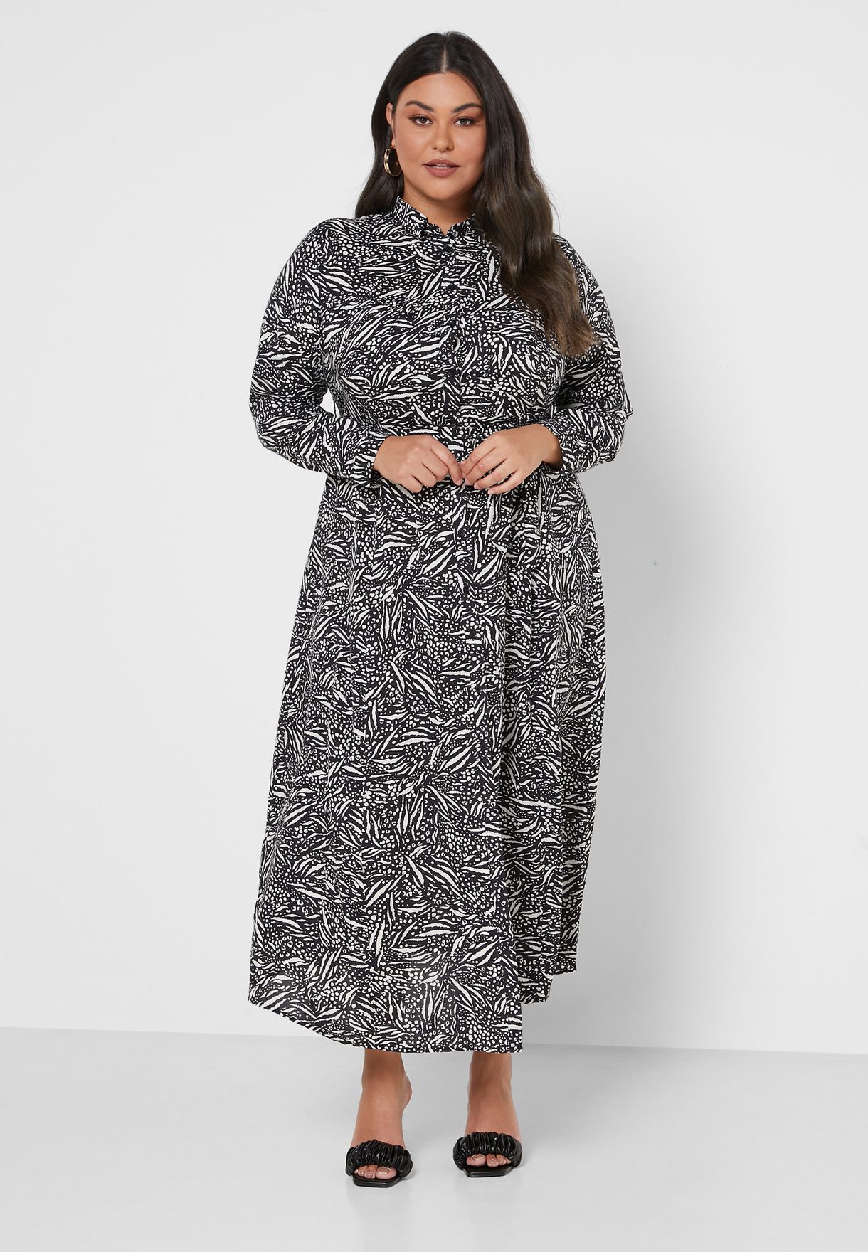 Buy New Look Curve prints Printed Midaxi Shirt Dress for Women in MENA ...
