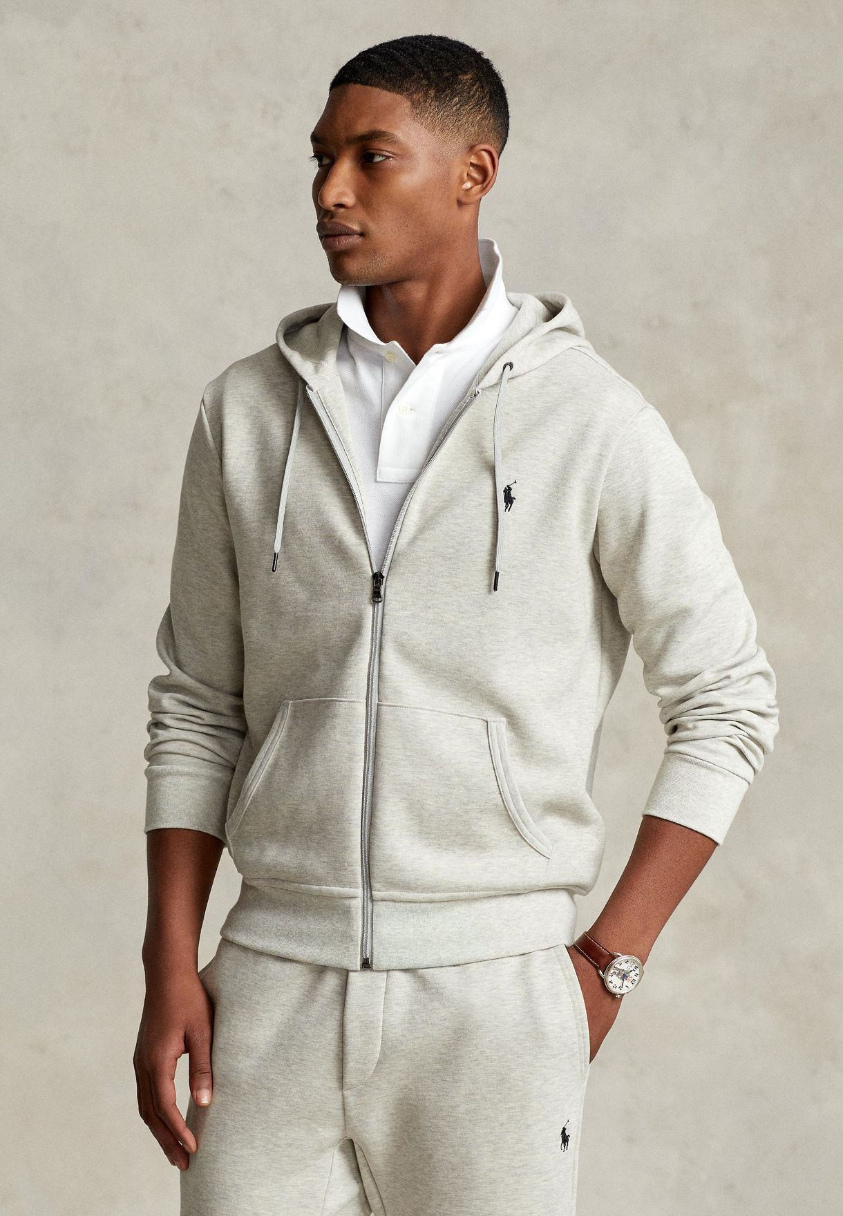 Buy Polo Ralph Lauren grey Essential Hoodie for Men in Manama, Riffa