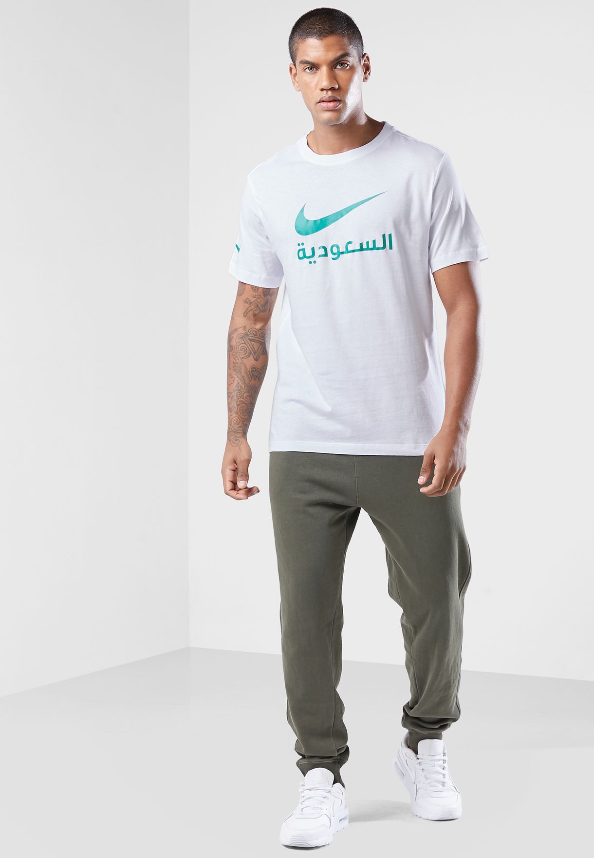 Saudi Arabia Swoosh Arabic T-Shirt