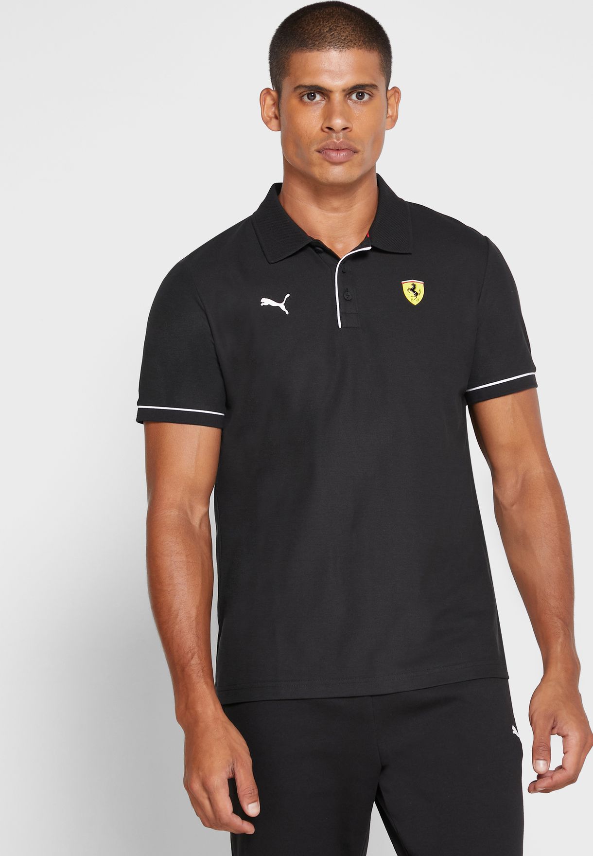 ferrari black polo shirt