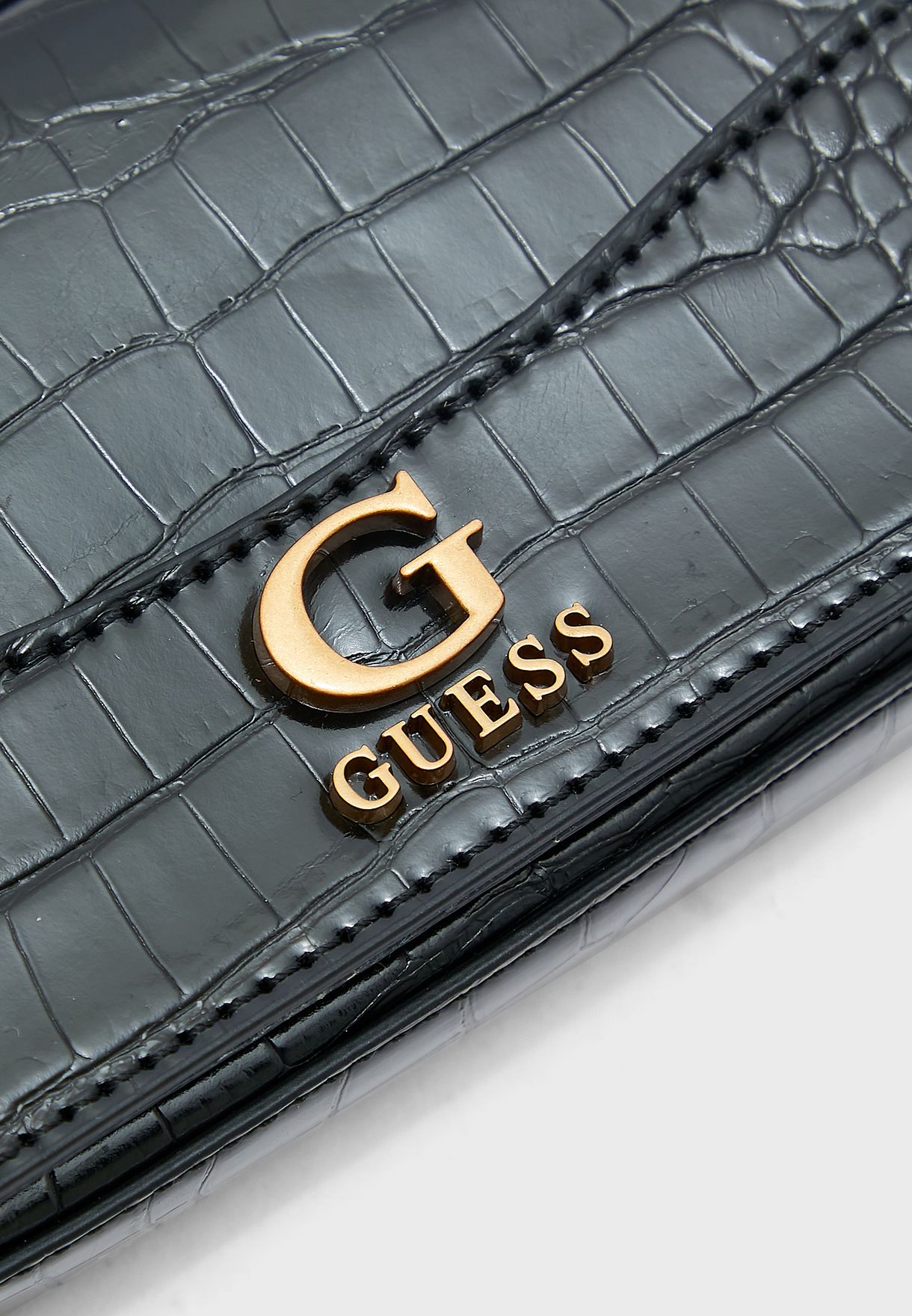 Nell Croc Micro Mini Crossbody Bag