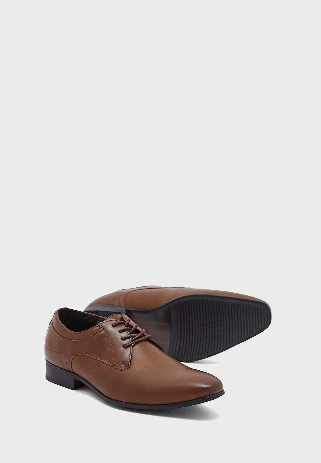 Faux Leather Formal Derby