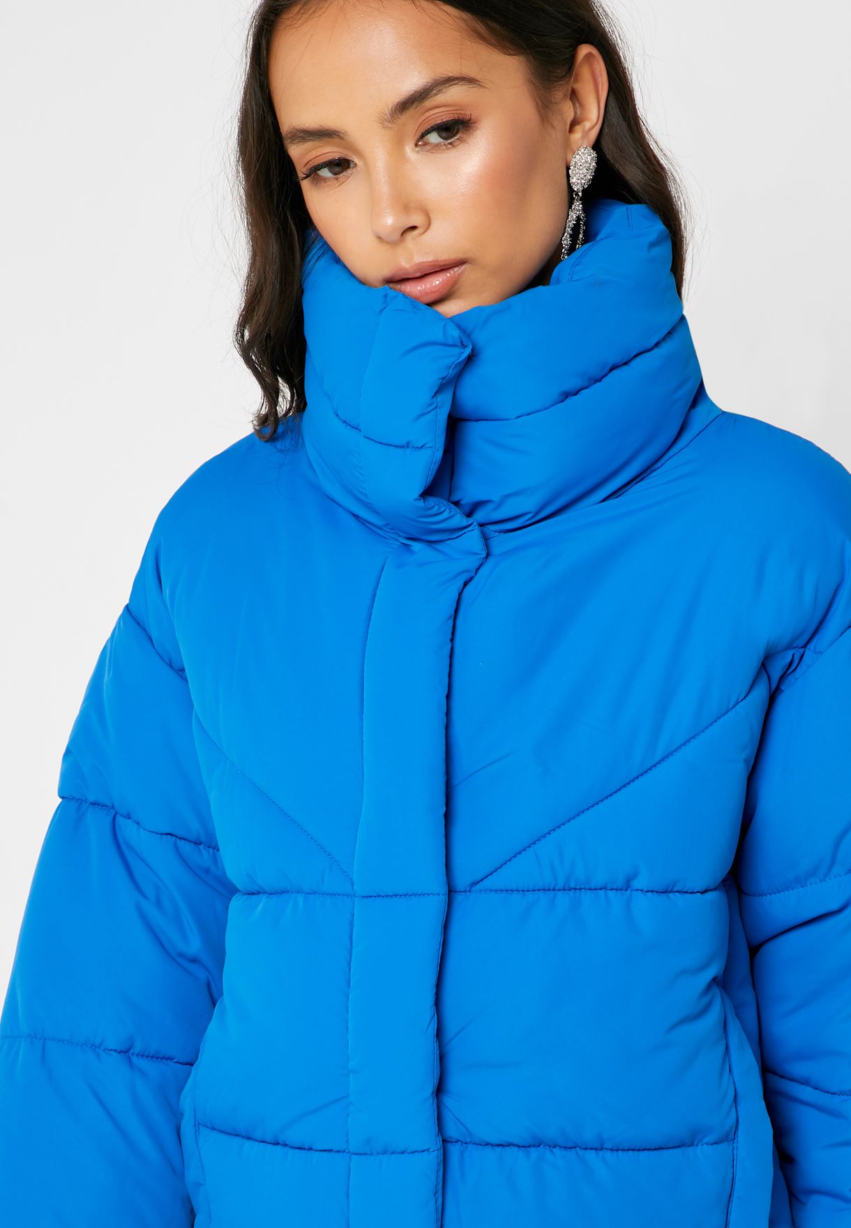 Buy Topshop blue Wrap Puffer Jacket for Women in MENA, Worldwide ...