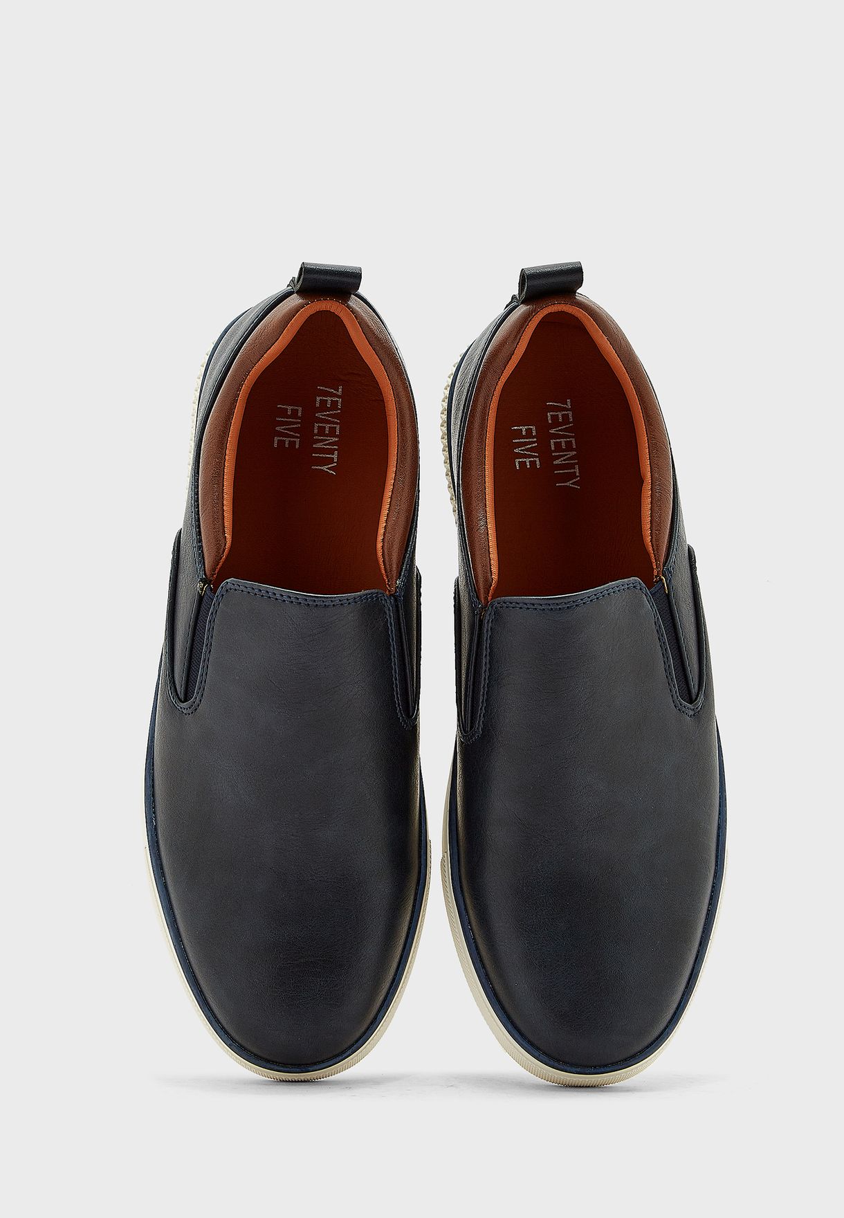 Faux Leather Casual Slip Ons