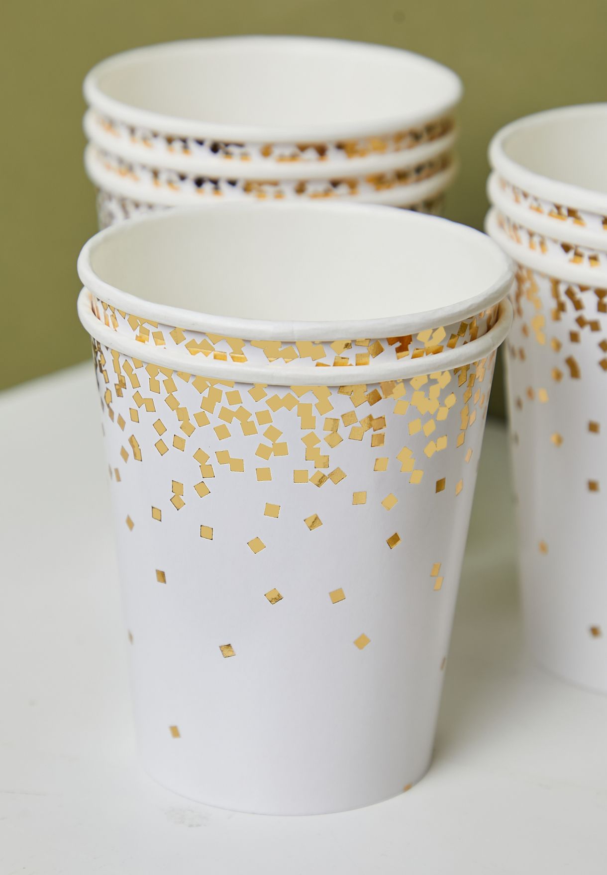 Gold Confetti Party Cups