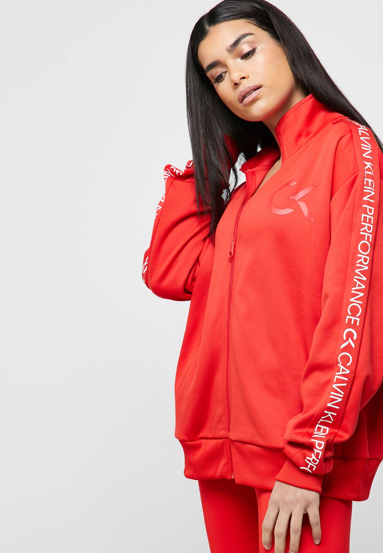 Buy Calvin Klein Performance red Essential Track Jacket for Women in  Riyadh, Jeddah