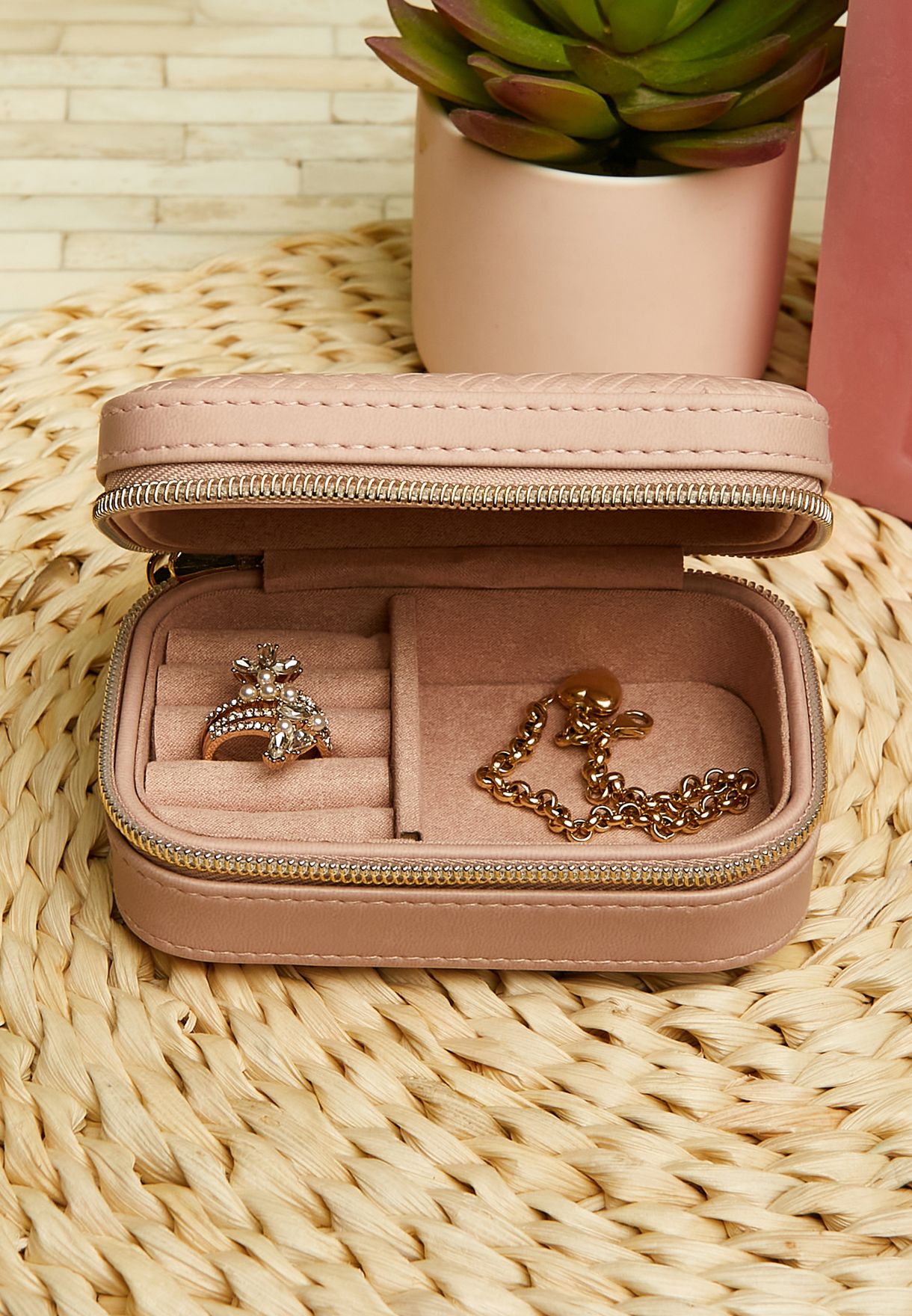 Mini Zipped Jewellery Box