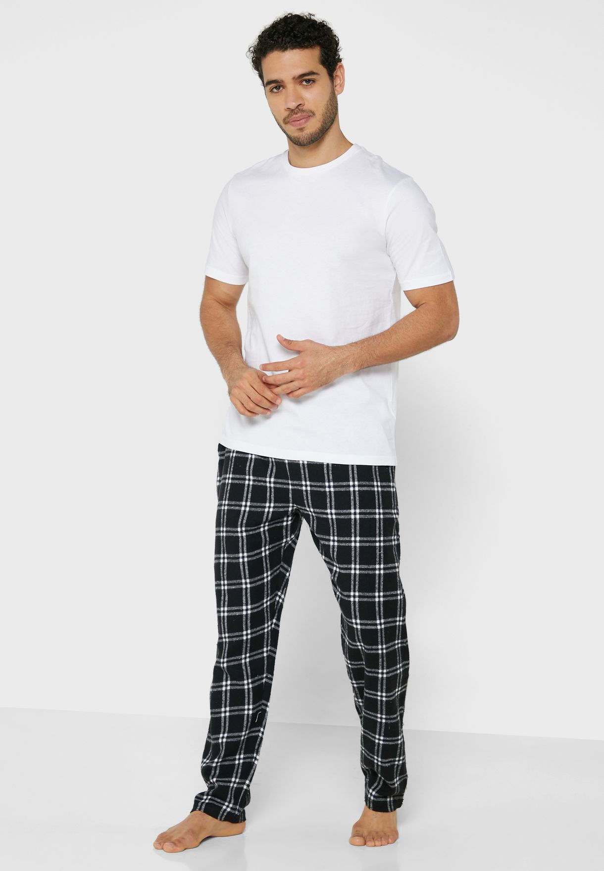 T-Shirt & Checked Pyjama Set
