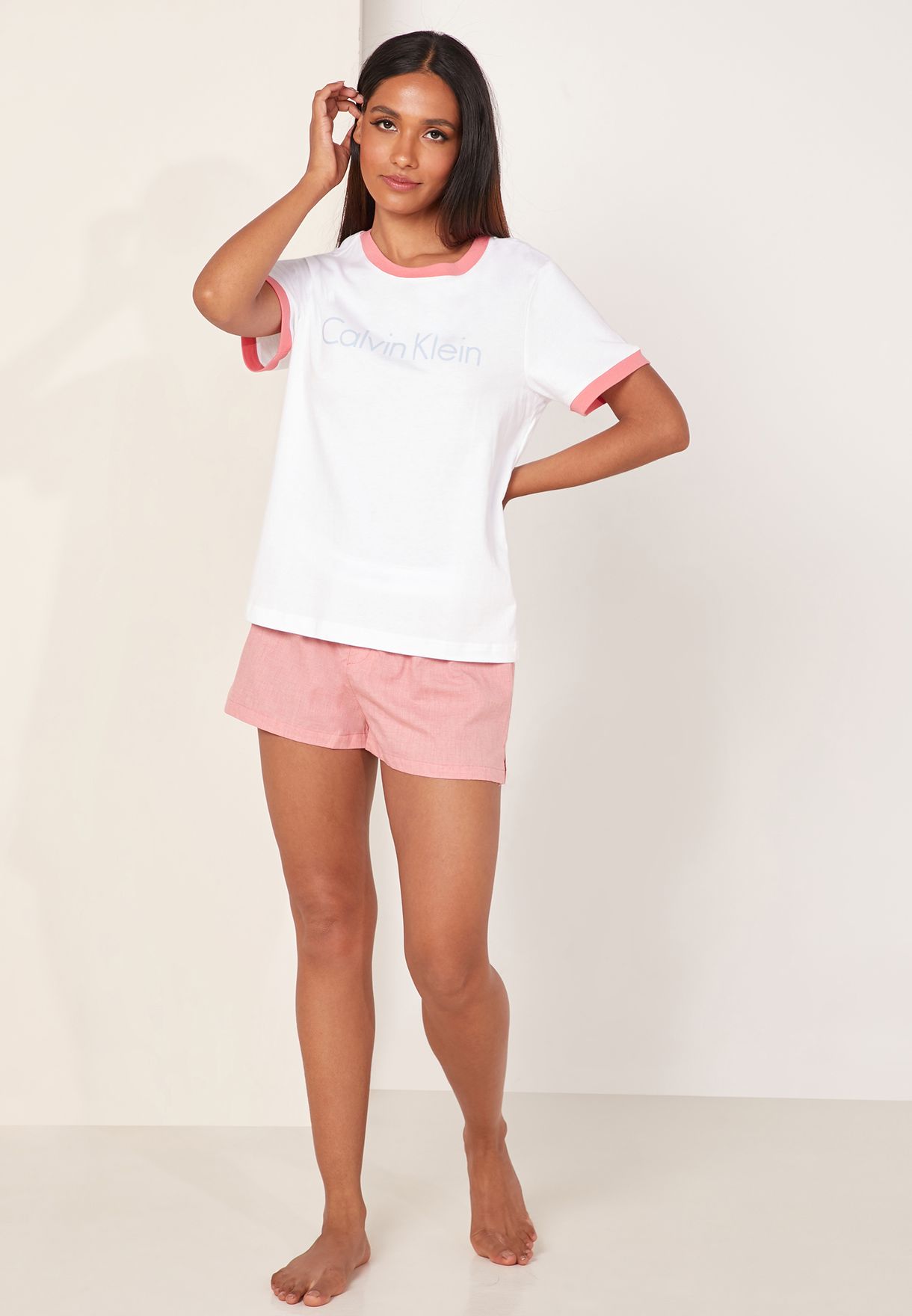 Buy Calvin Klein pink Logo Band Boxer Shorts for Women in Muscat, Salalah