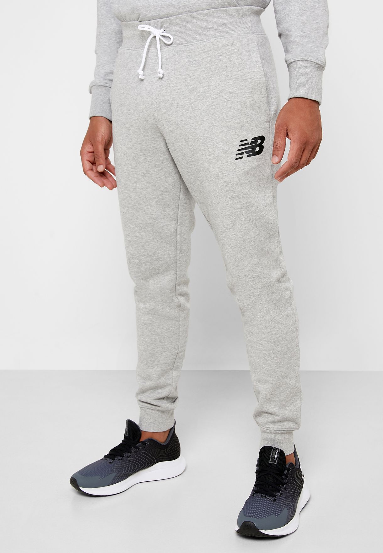 New Balance grey Core Slim Sweatpants 