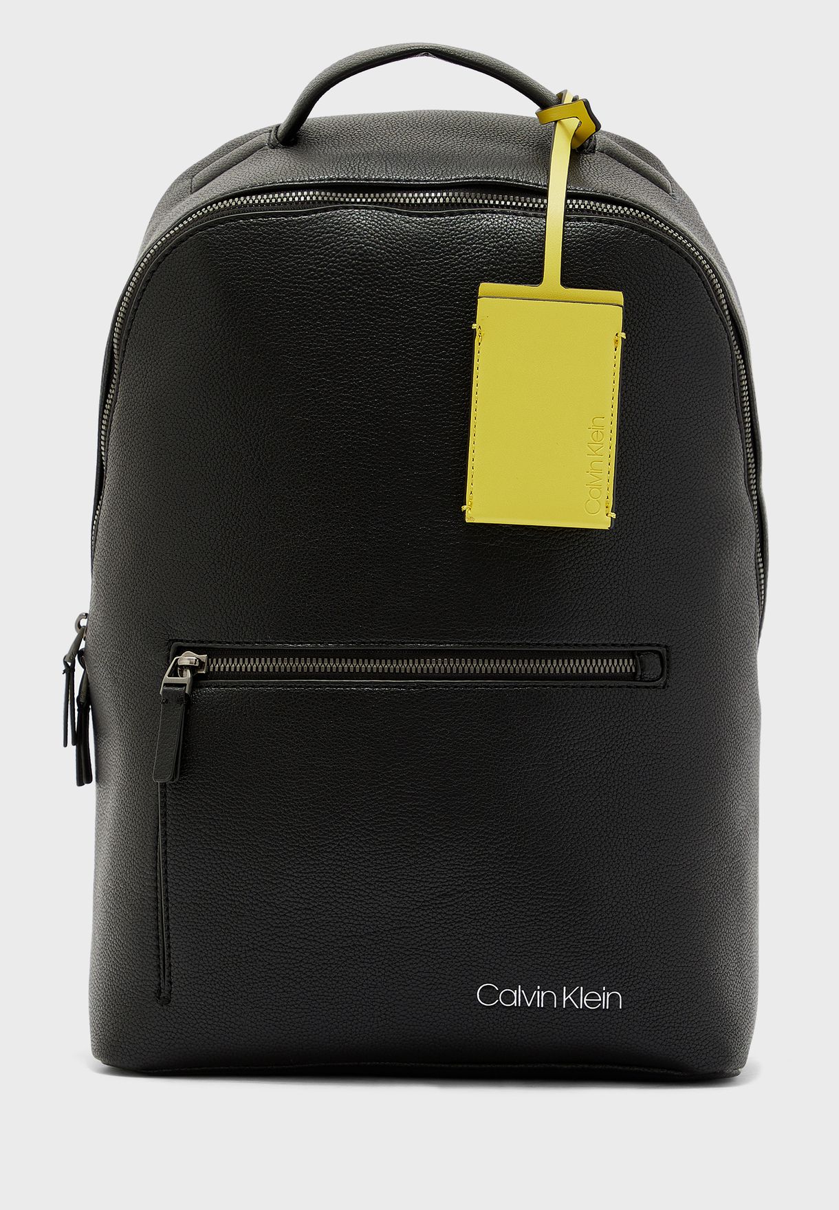 calvin klein men's leather backpack