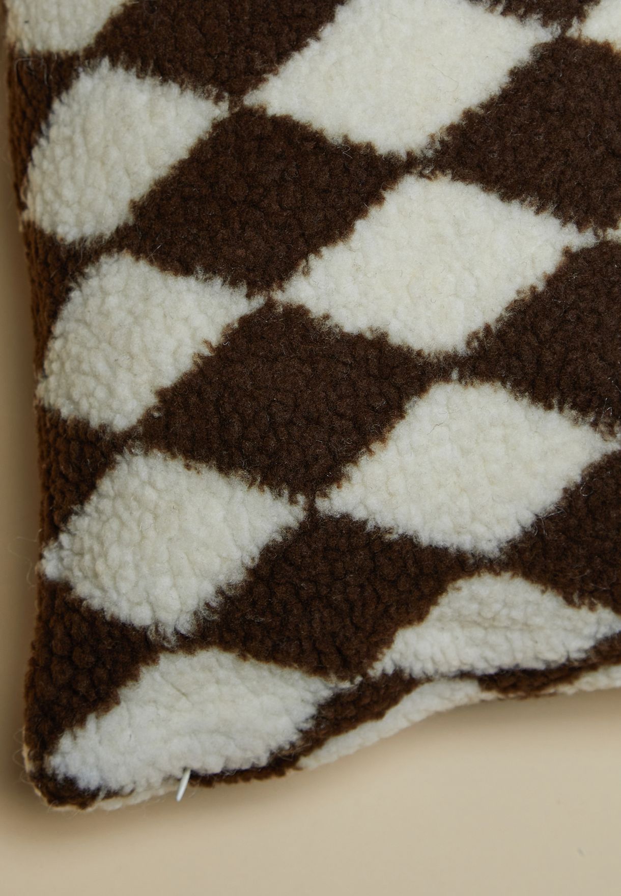 Checked Printed Cushion With Insert 45X45Cm