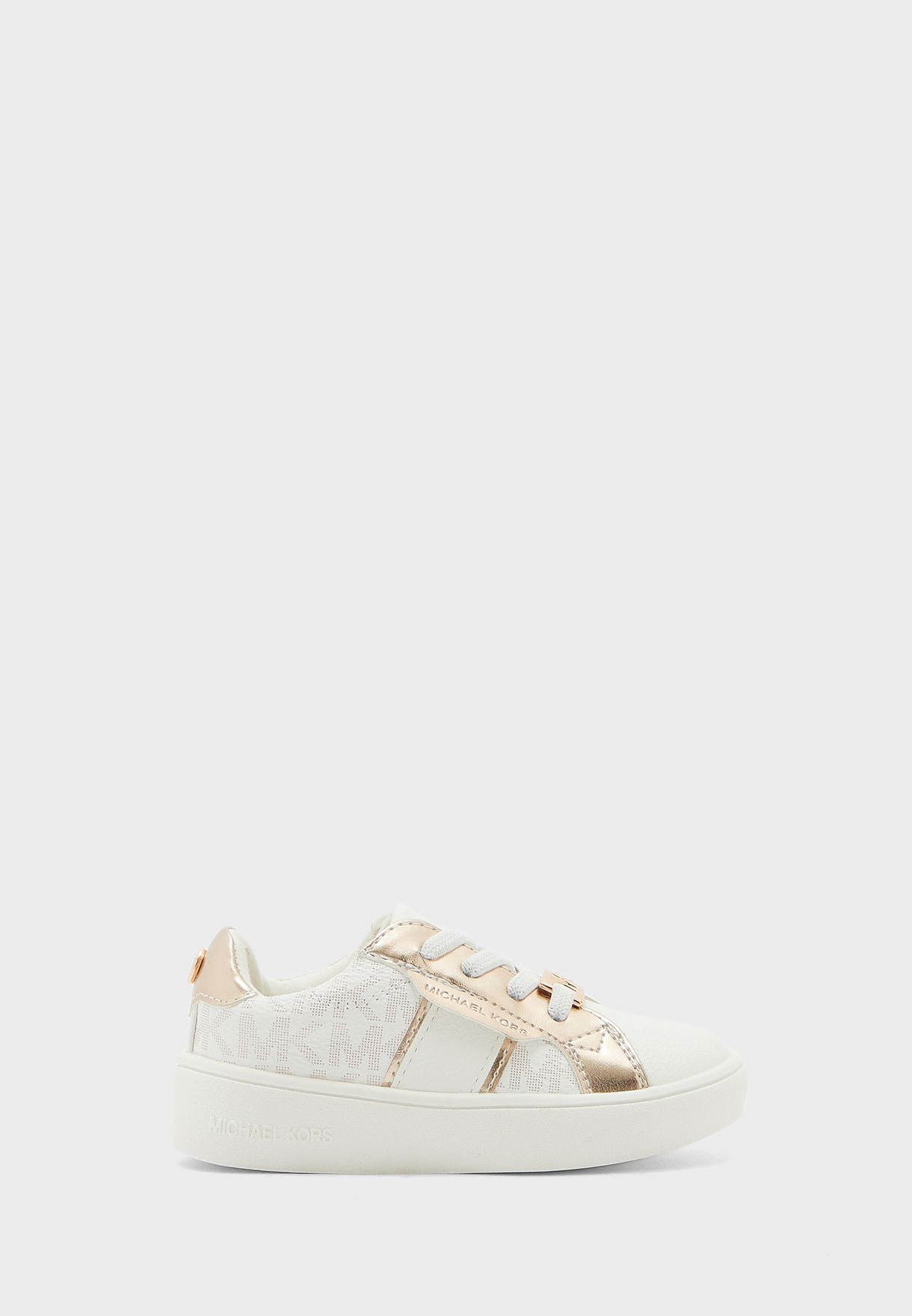 Buy Michael Kors gold Kids Jem Selene Sneakers for Kids in Dubai, Abu Dhabi