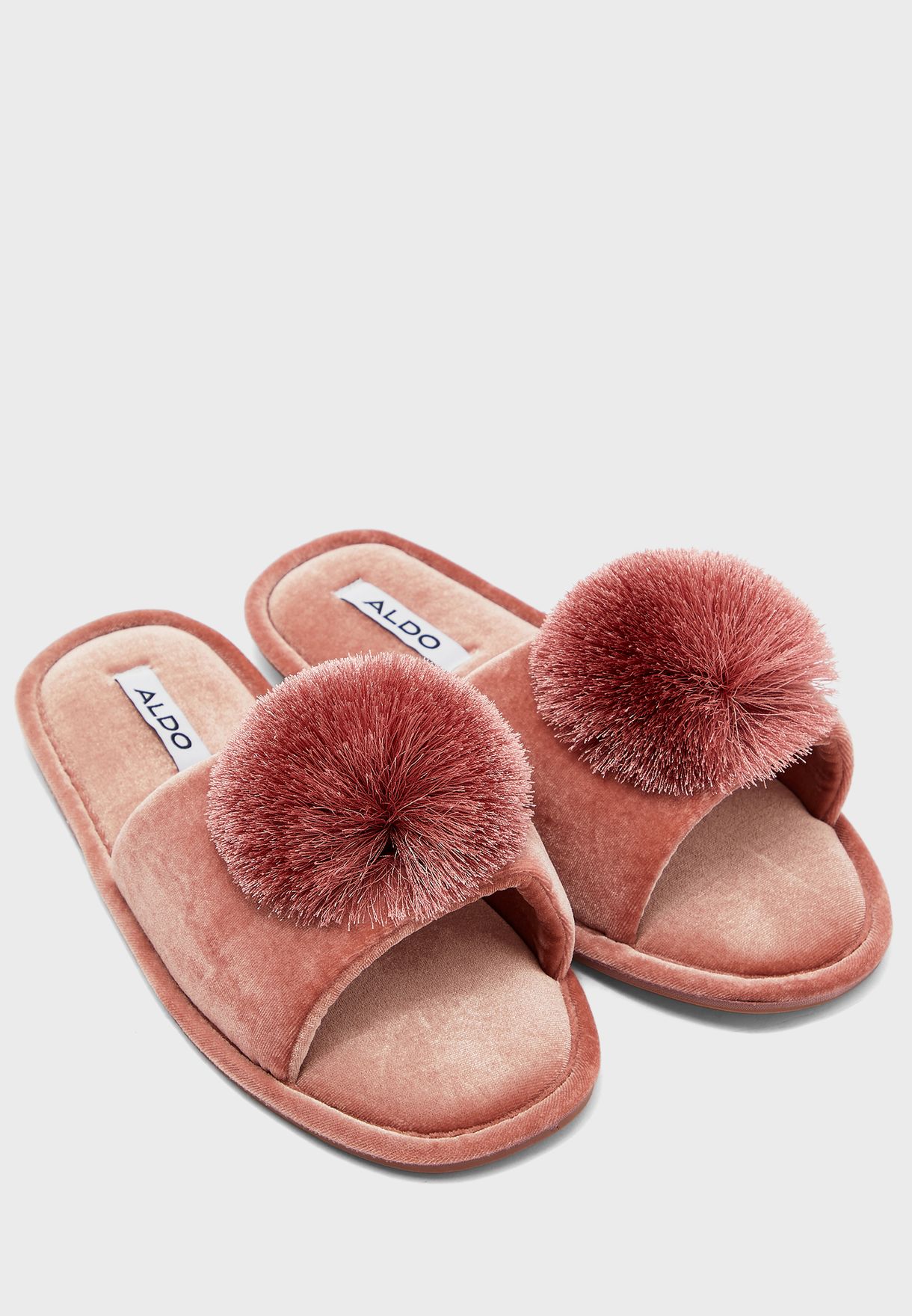 aldo pom pom sandals