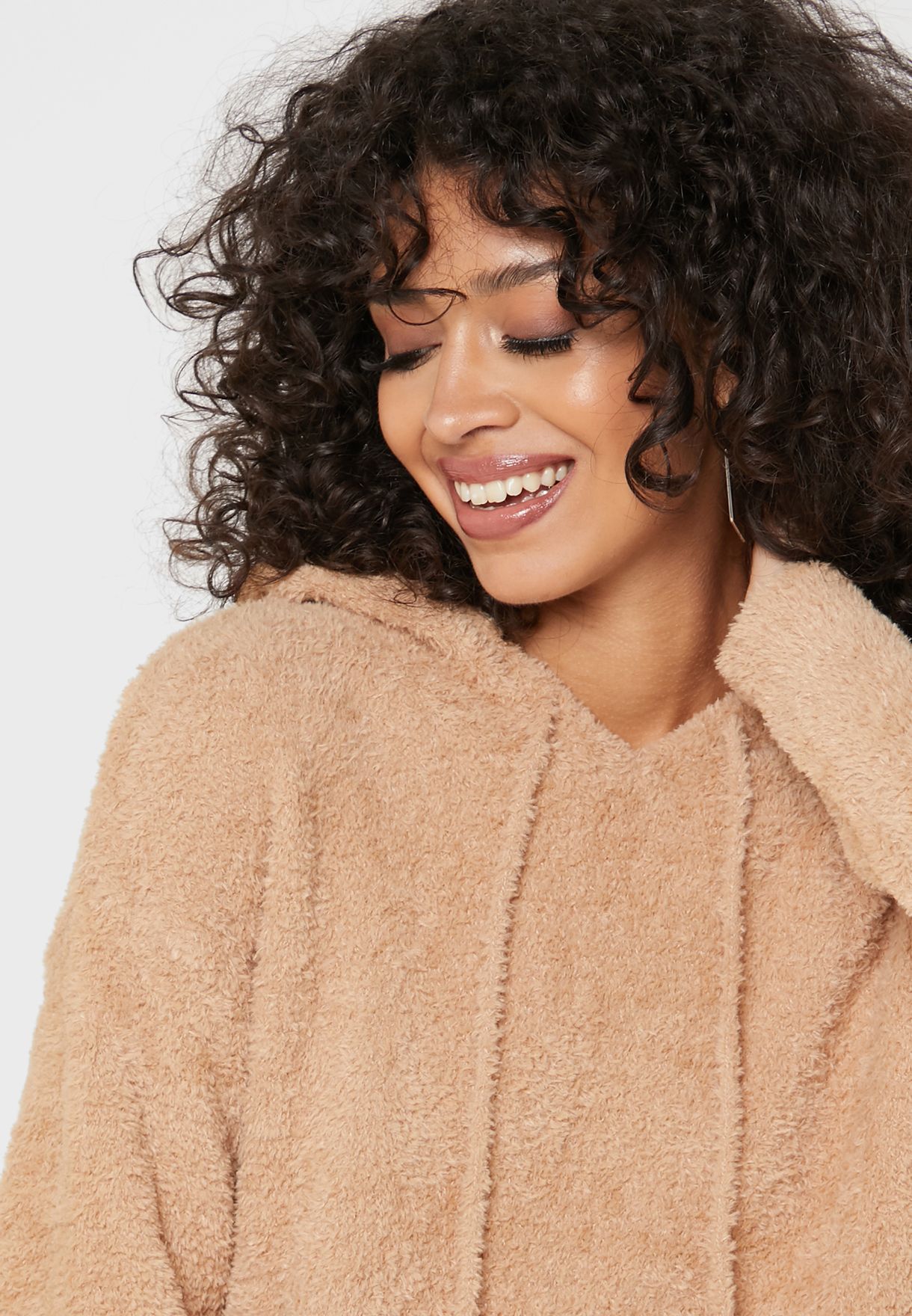 Buy Forever 21 Brown Faux Fur Hoodie For Women In Mena Worldwide 369451