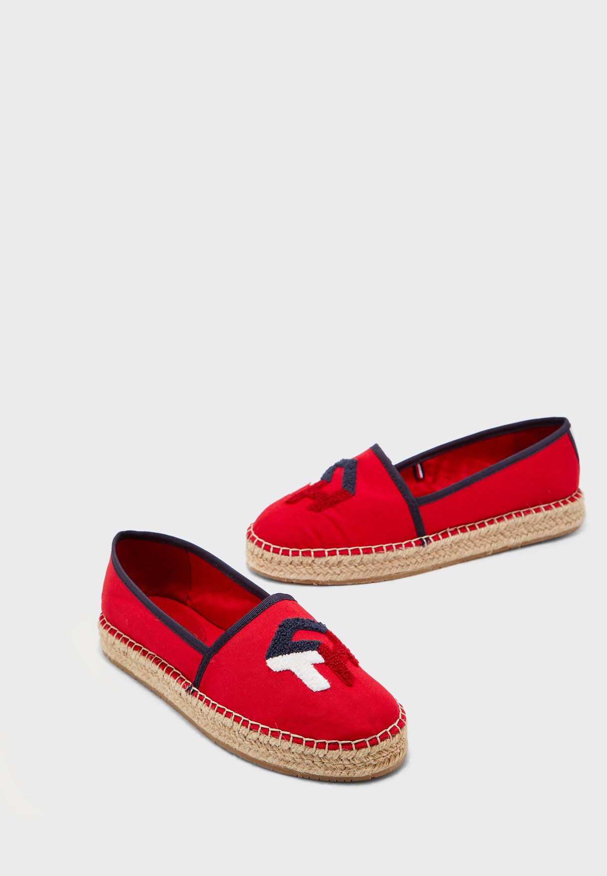 Buy Tommy Hilfiger red Patch Espadrille 