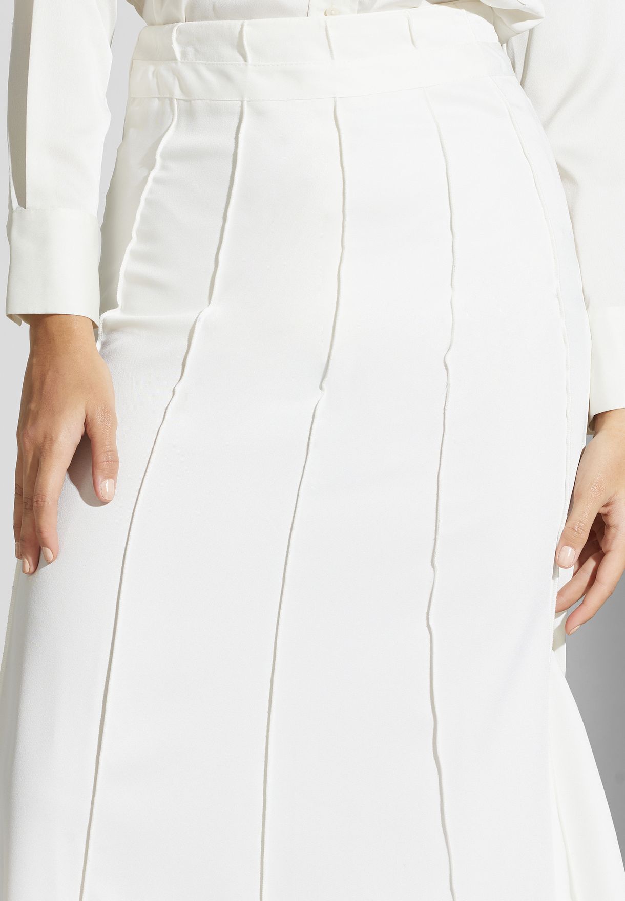 Pleated High Waist Skirt