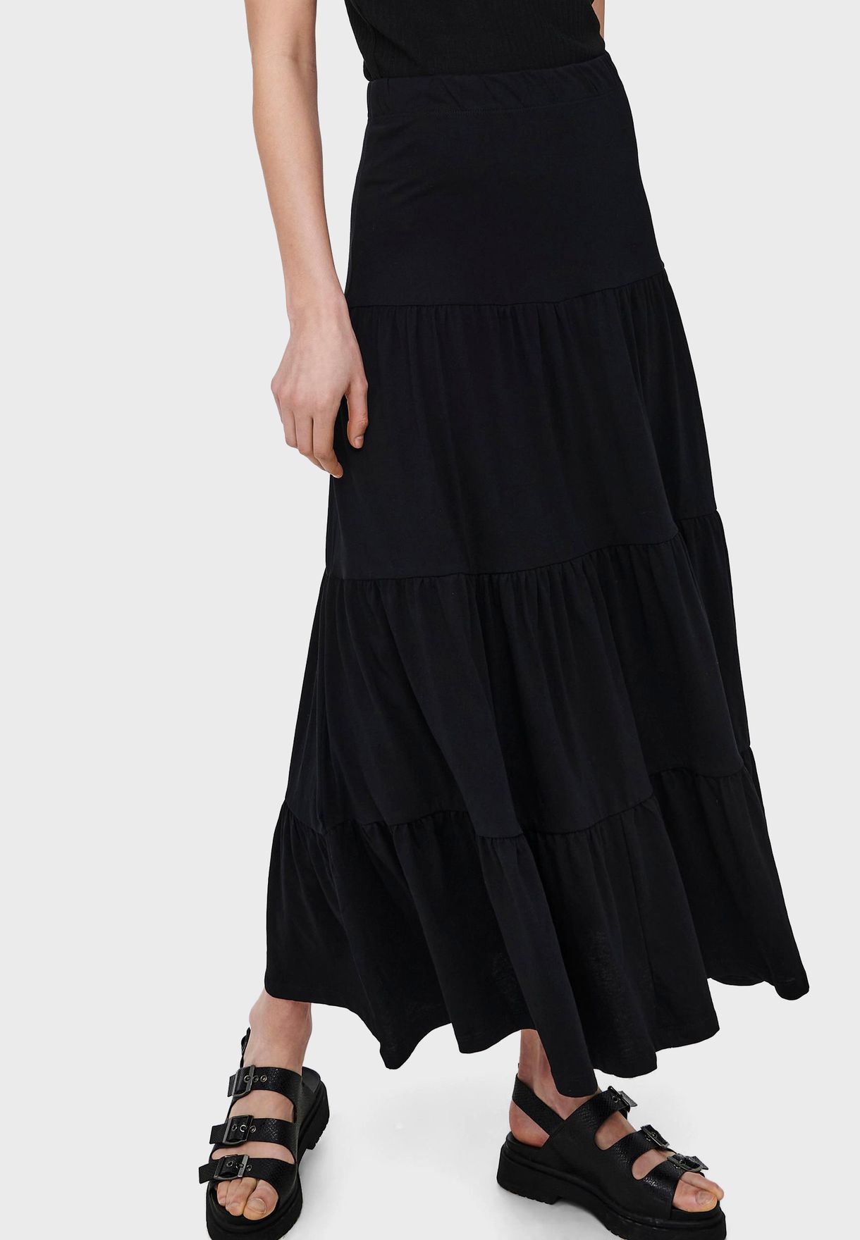 Buy Only black Pleated Midi Skirt for Women in Doha, other cities