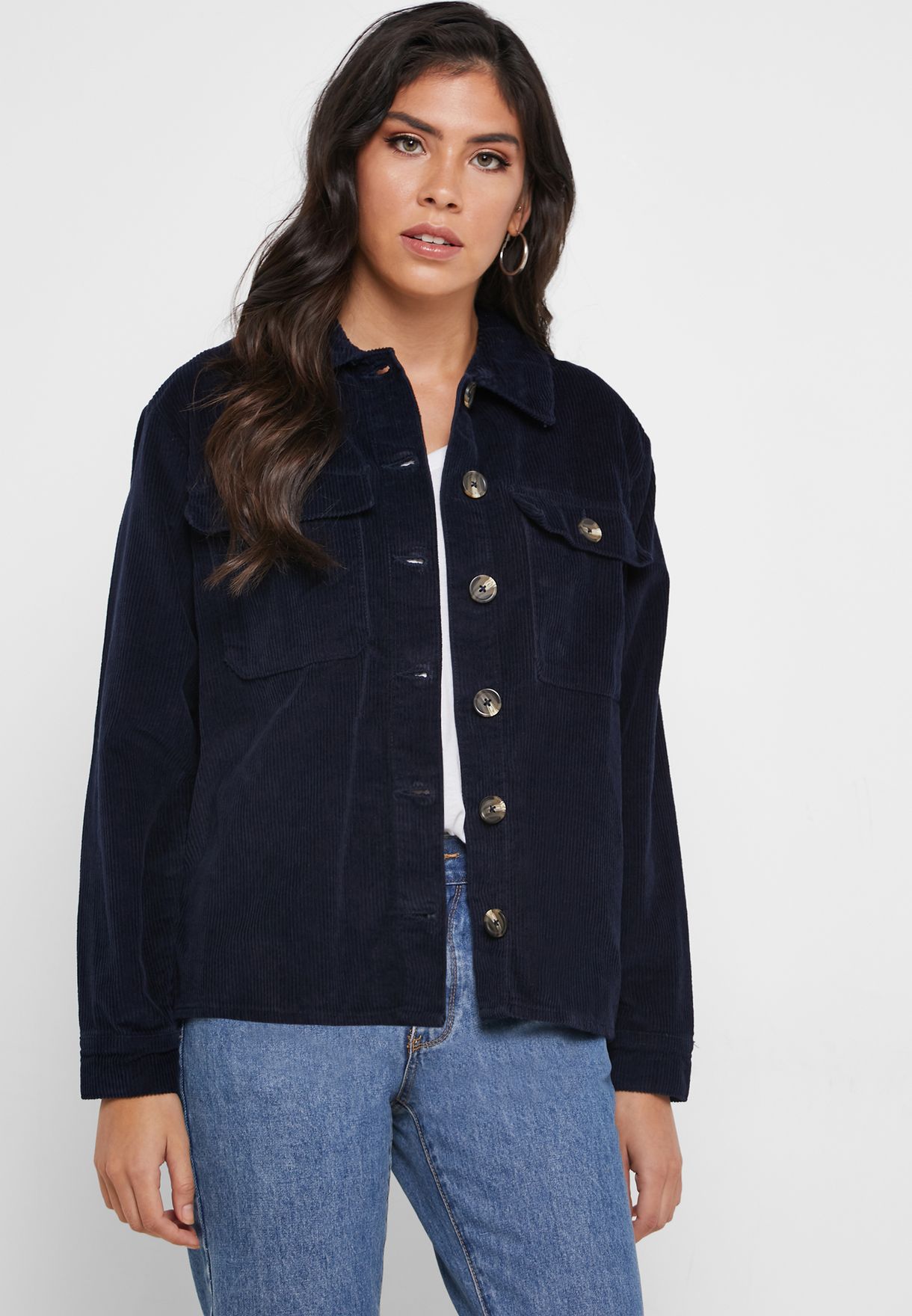 navy corduroy jacket womens