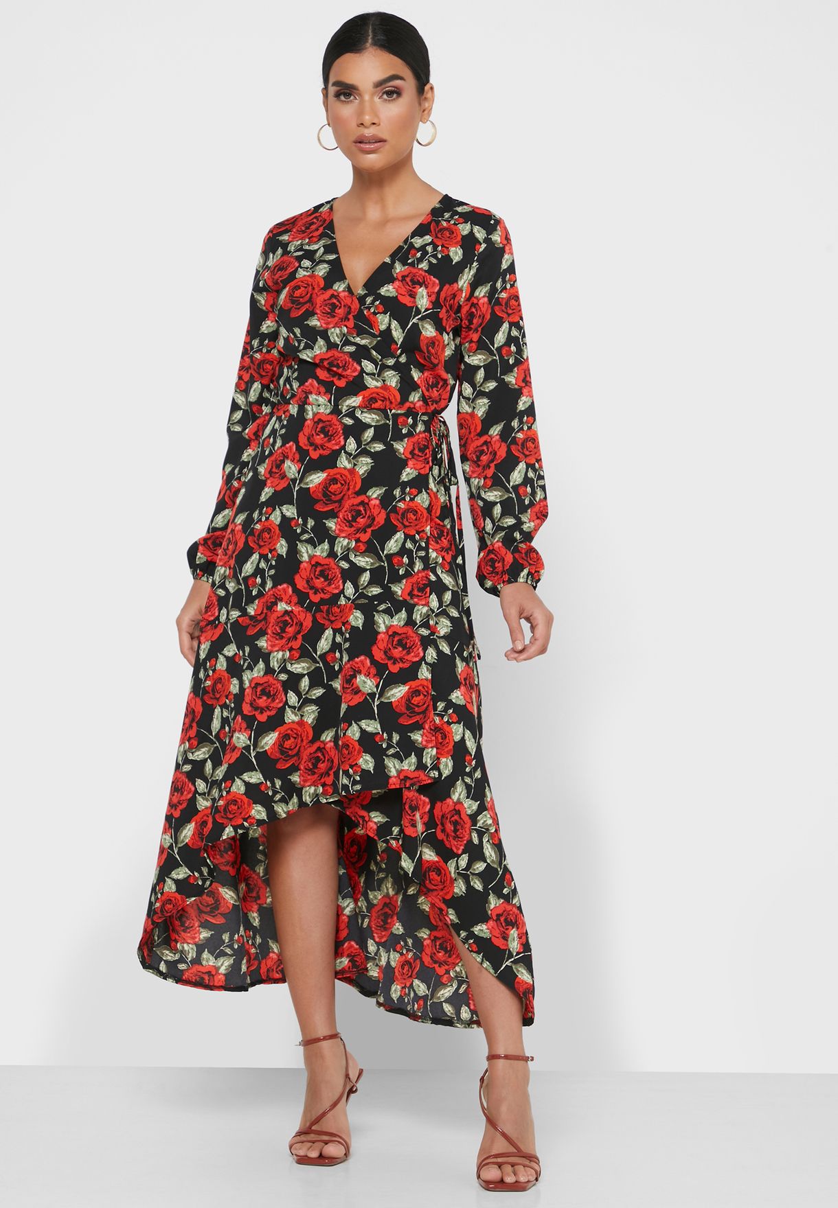mela london floral wrap dress