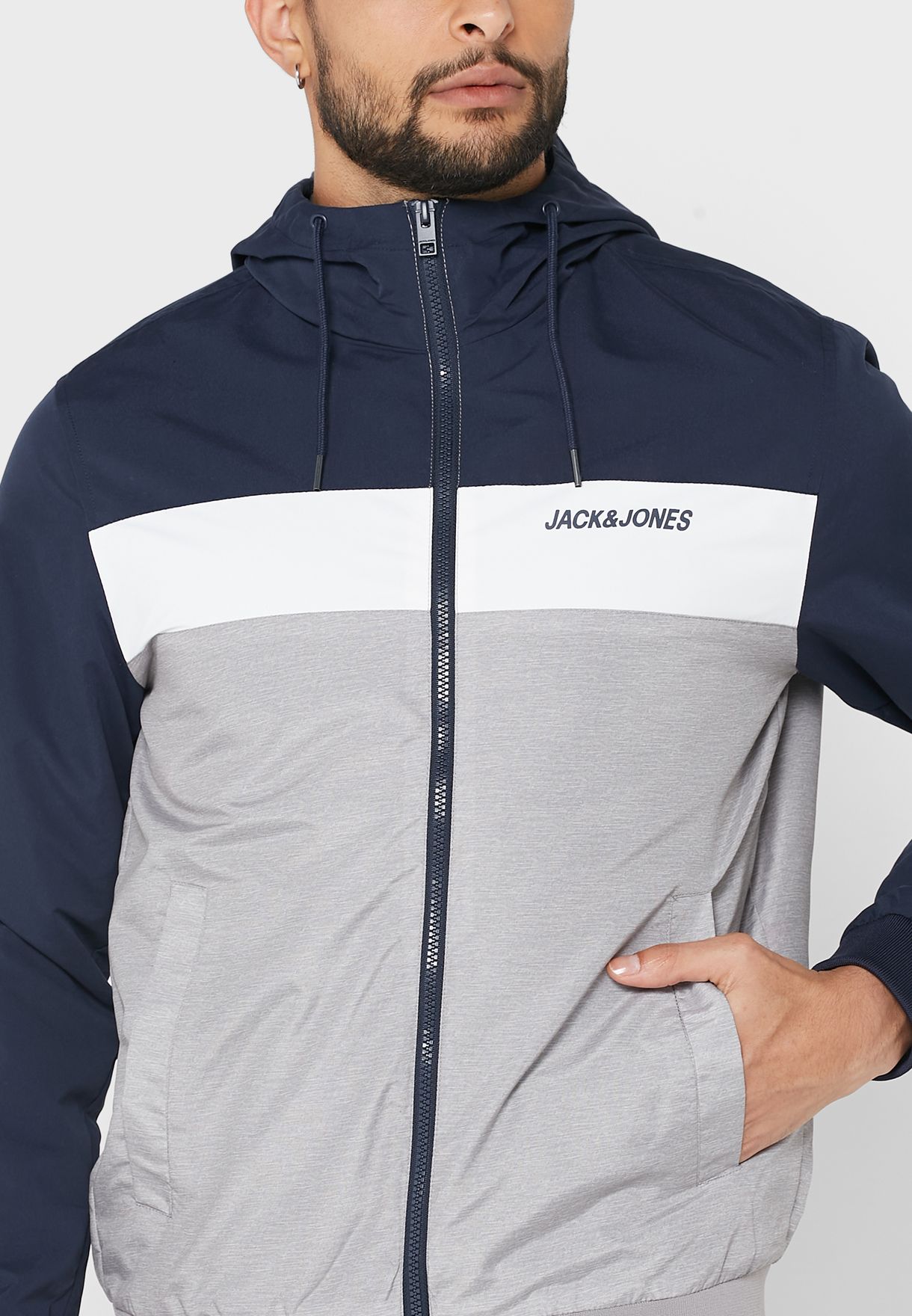 Colour Block Regular Fit Hoodie