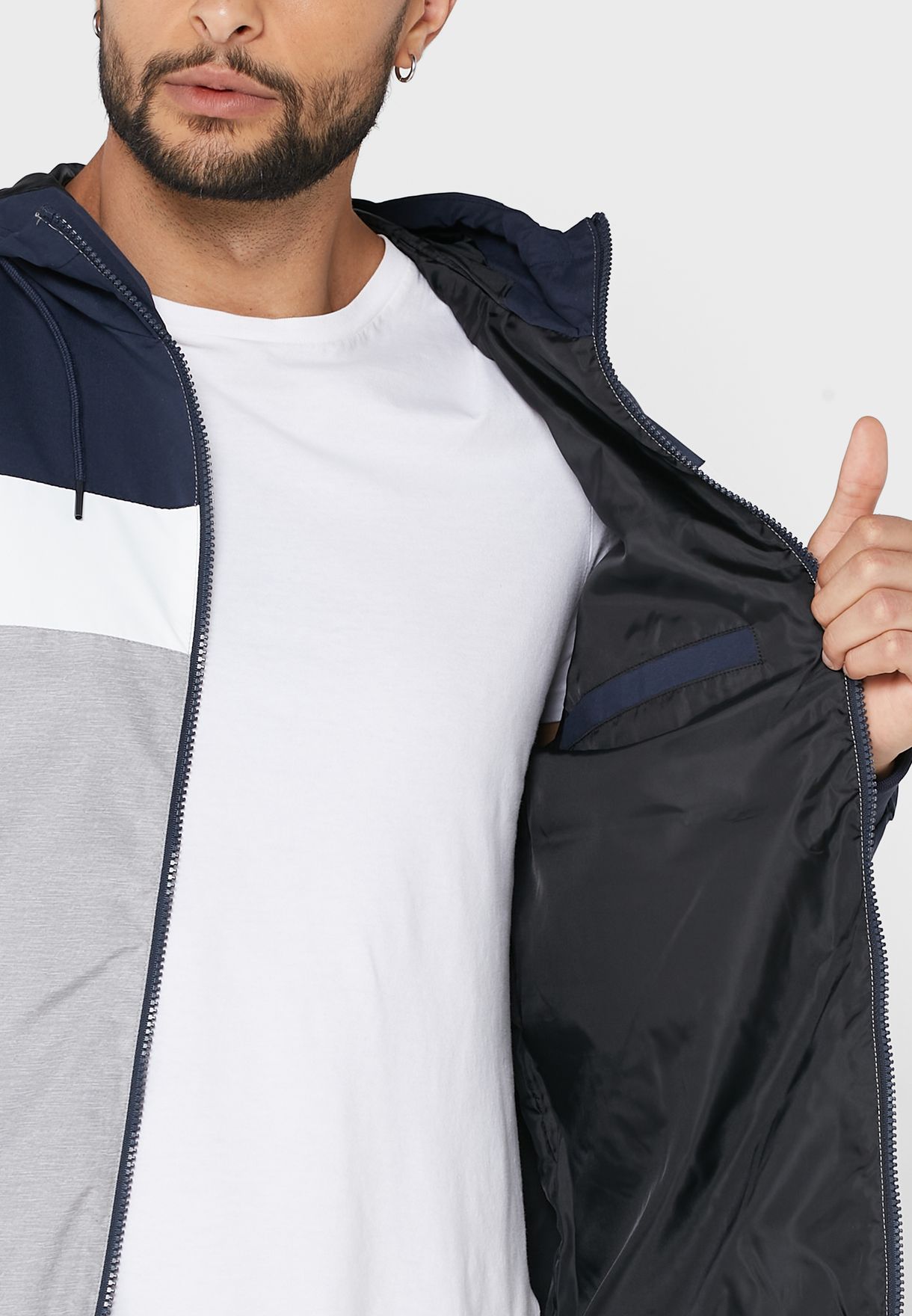 Colour Block Regular Fit Hoodie