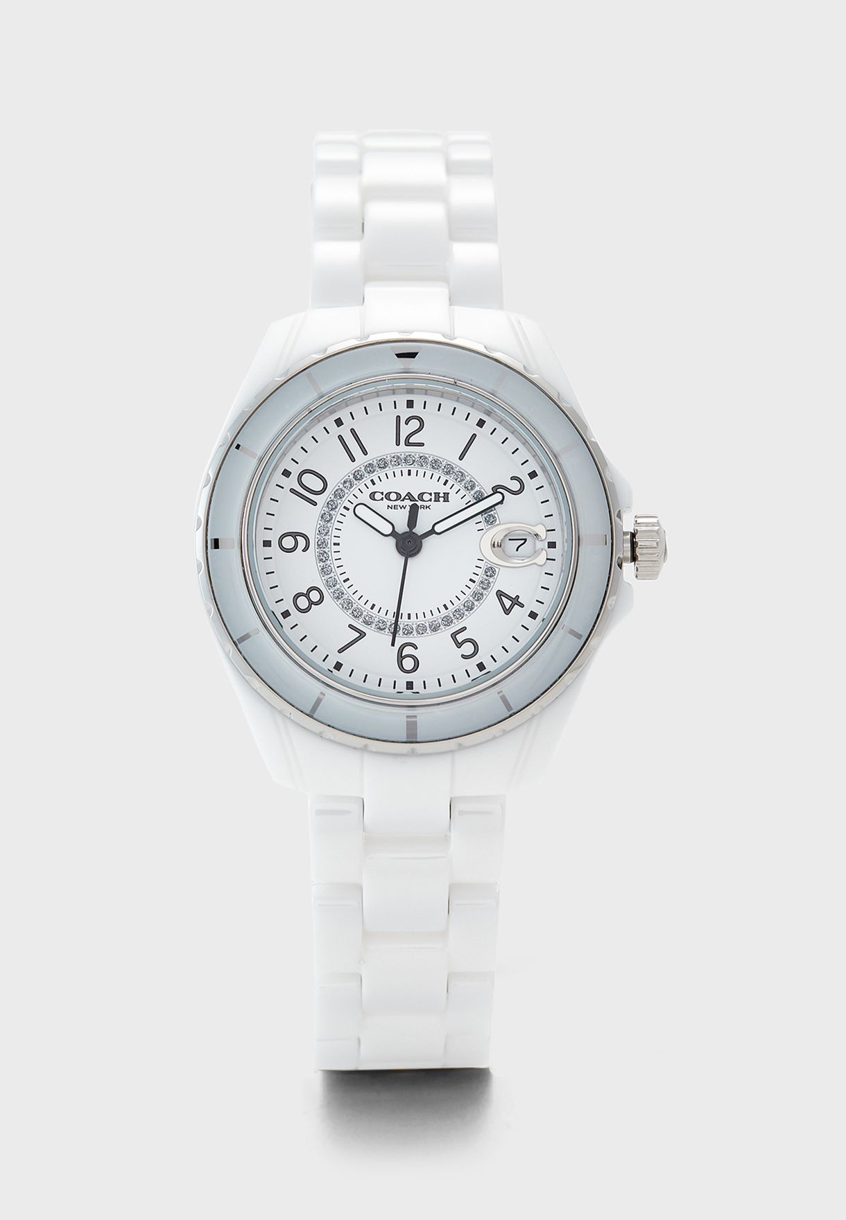 Buy Coach silver Preston Analog Watch for Women in Muscat, Salalah