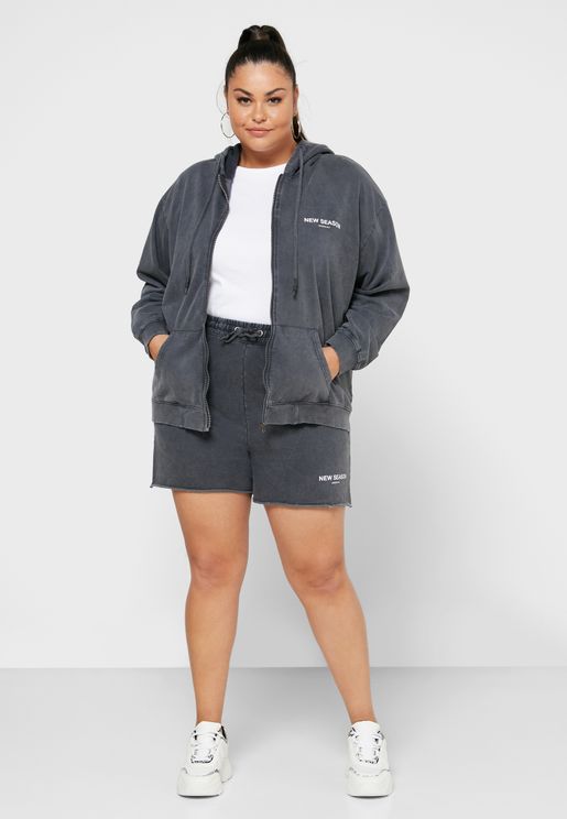 women's plus size sweat shorts