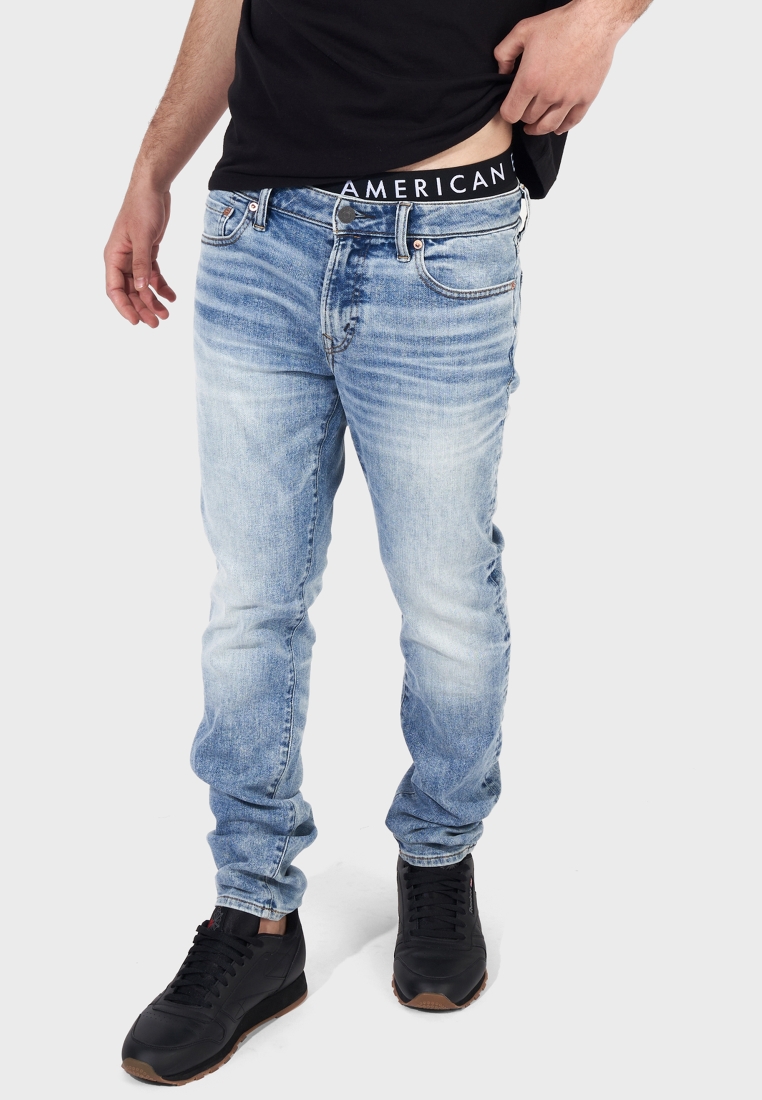 Buy Eagle blue Mid Wash Skinny Fit Jeans for Men MENA,