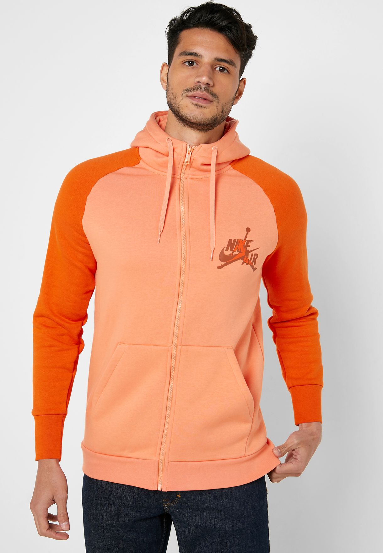 air jordan orange hoodie