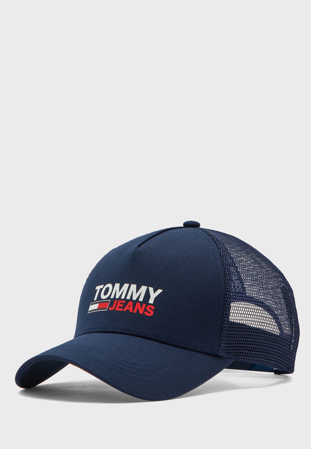 Buy Tommy Jeans navy Logo Trucker Cap 