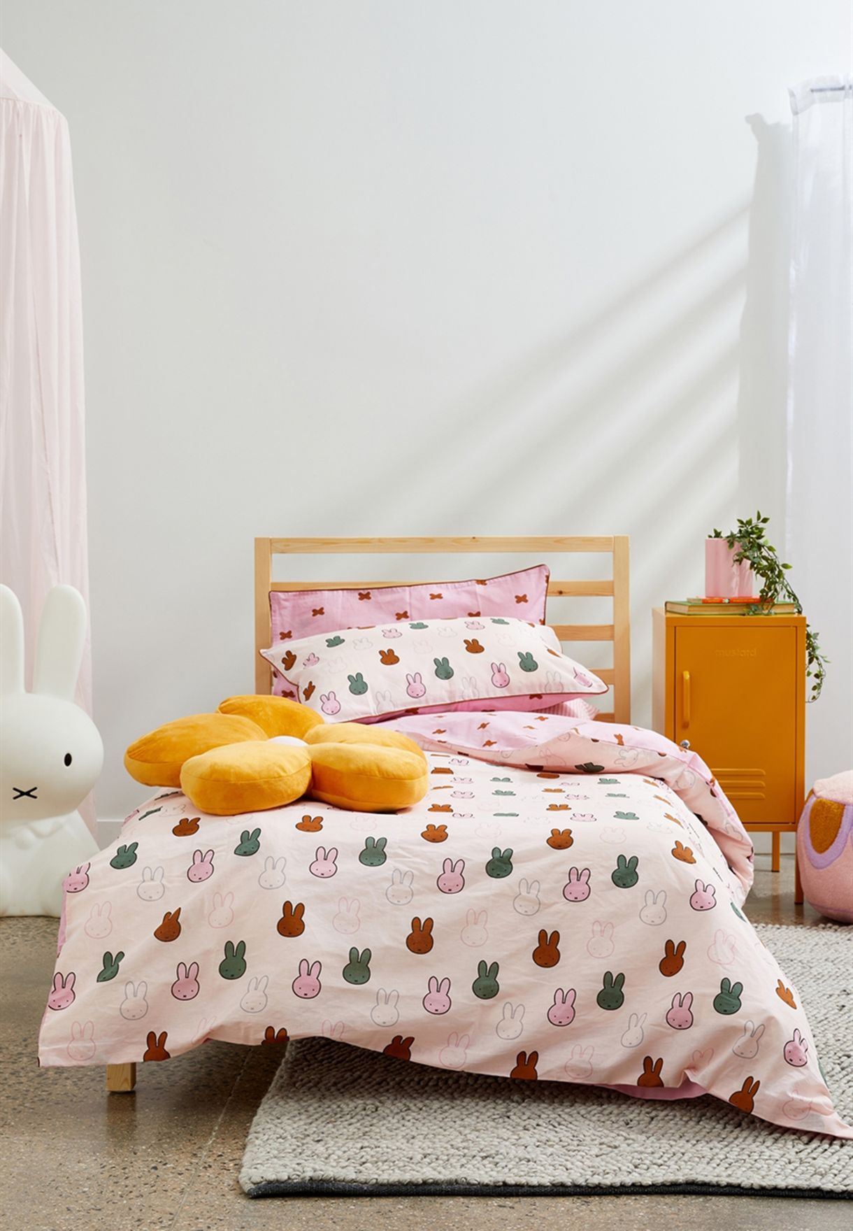 Kids Licensed Miffy Quilt Cover Set - Single
