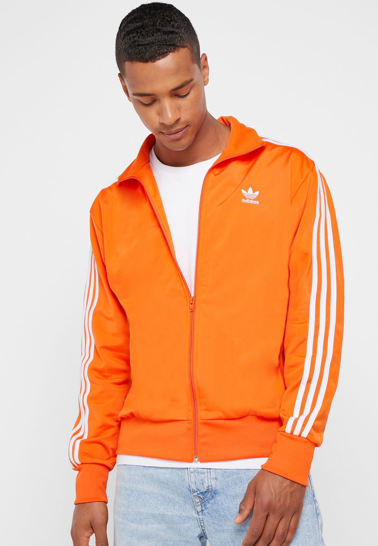 adidas firebird jacket orange