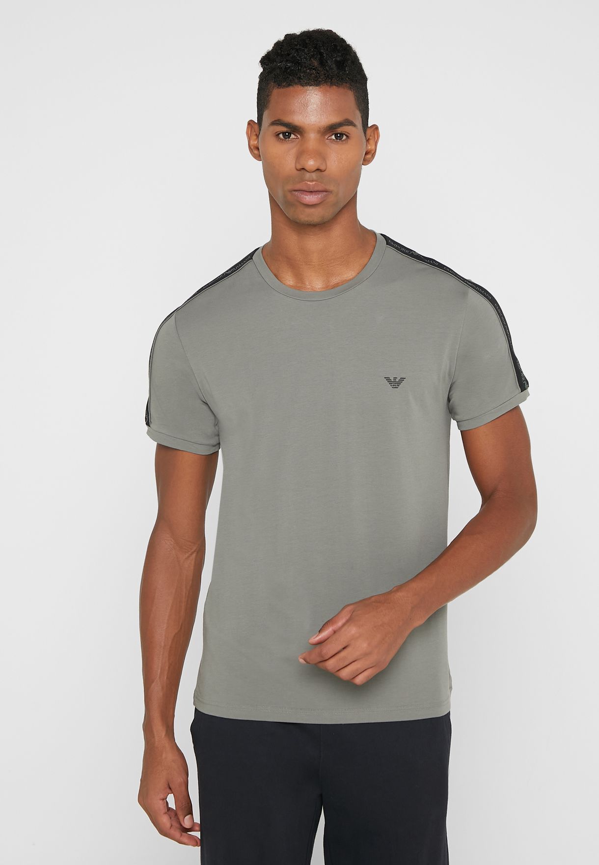 Buy Emporio Armani green Logo Crew Neck T-Shirt for Men in Manama, Riffa