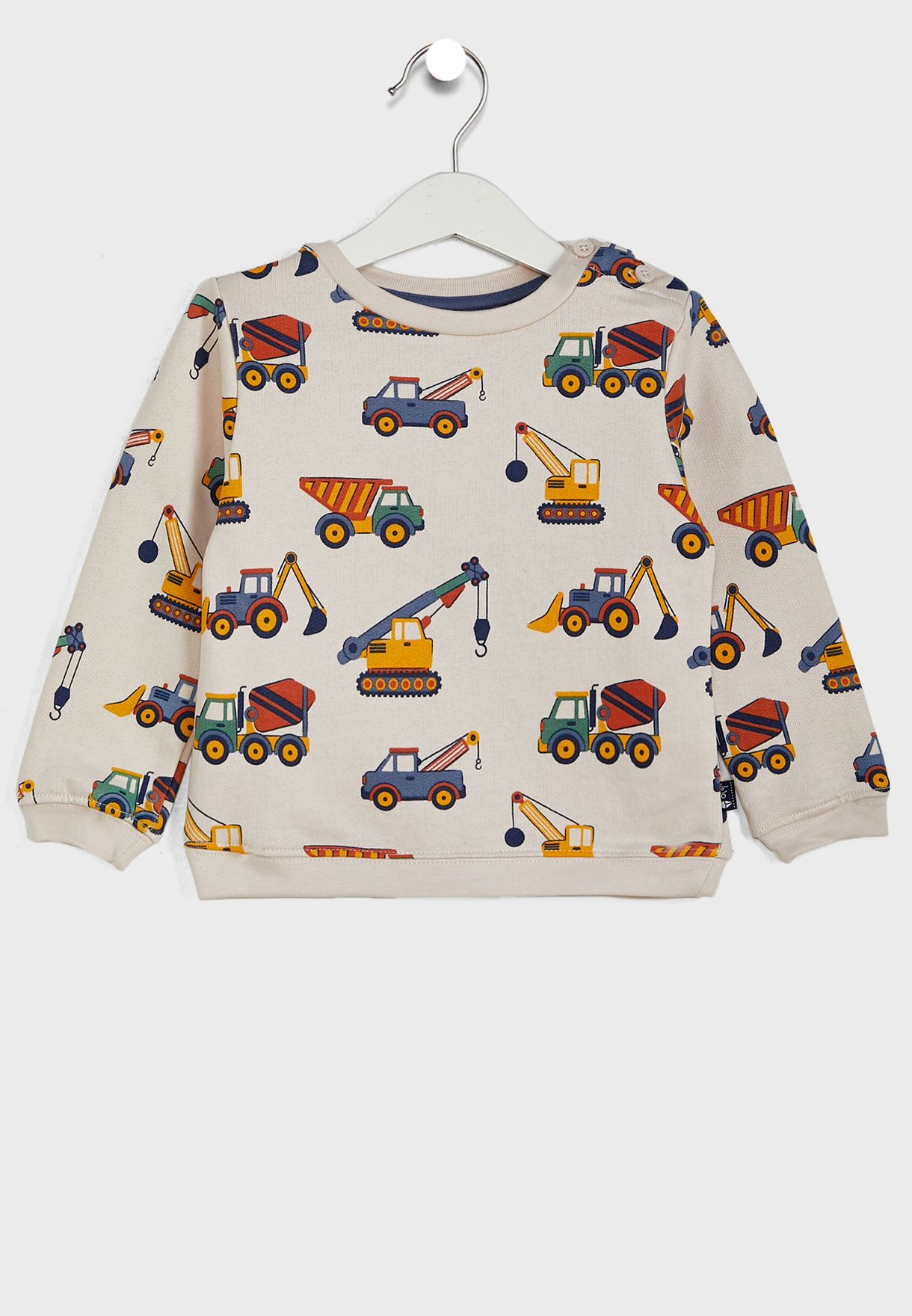 Kids Vehicles Print Sweatshirt