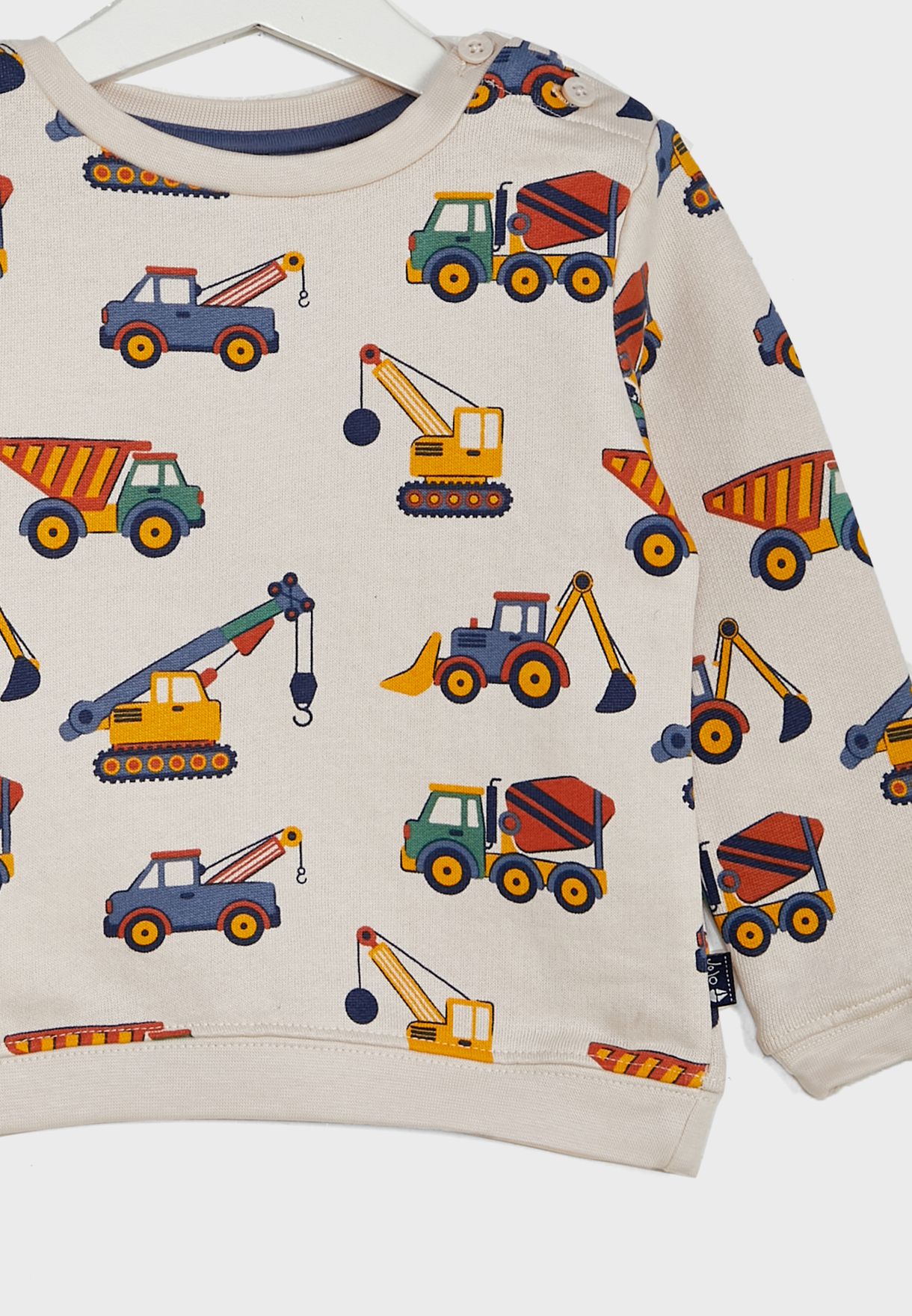 Kids Vehicles Print Sweatshirt