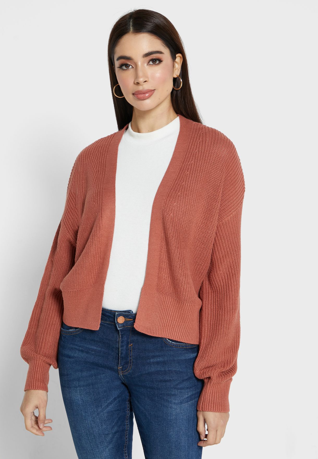 forever 21 balloon sleeve cardigan