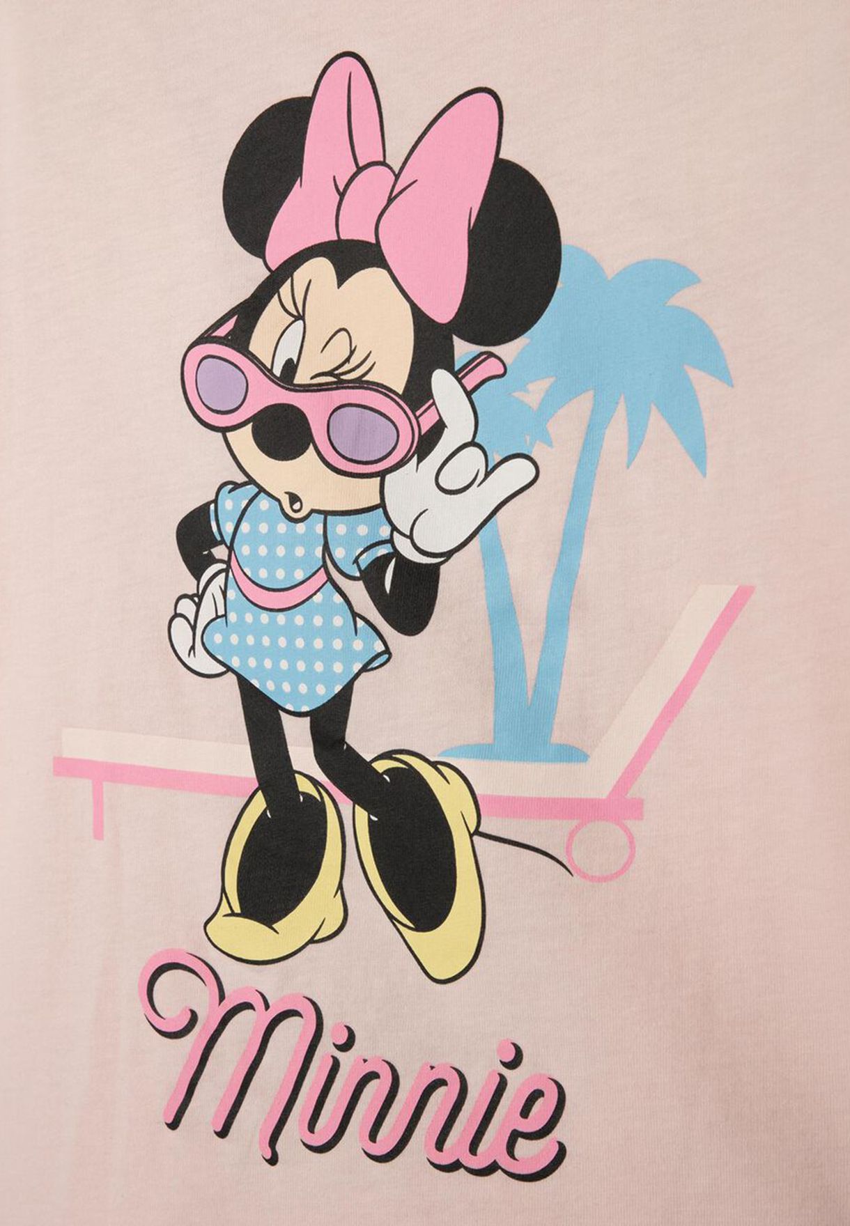 Kids Minnie Mouse Print Pyjama Set