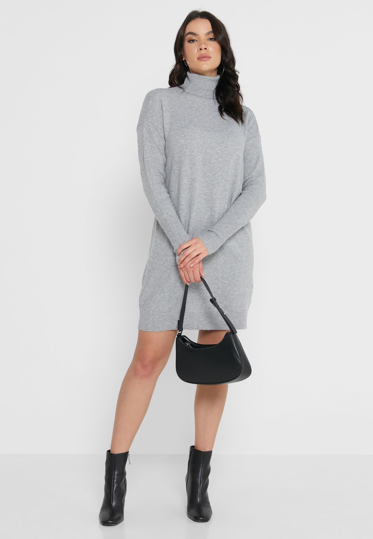 Roll Neck Knitted Dress