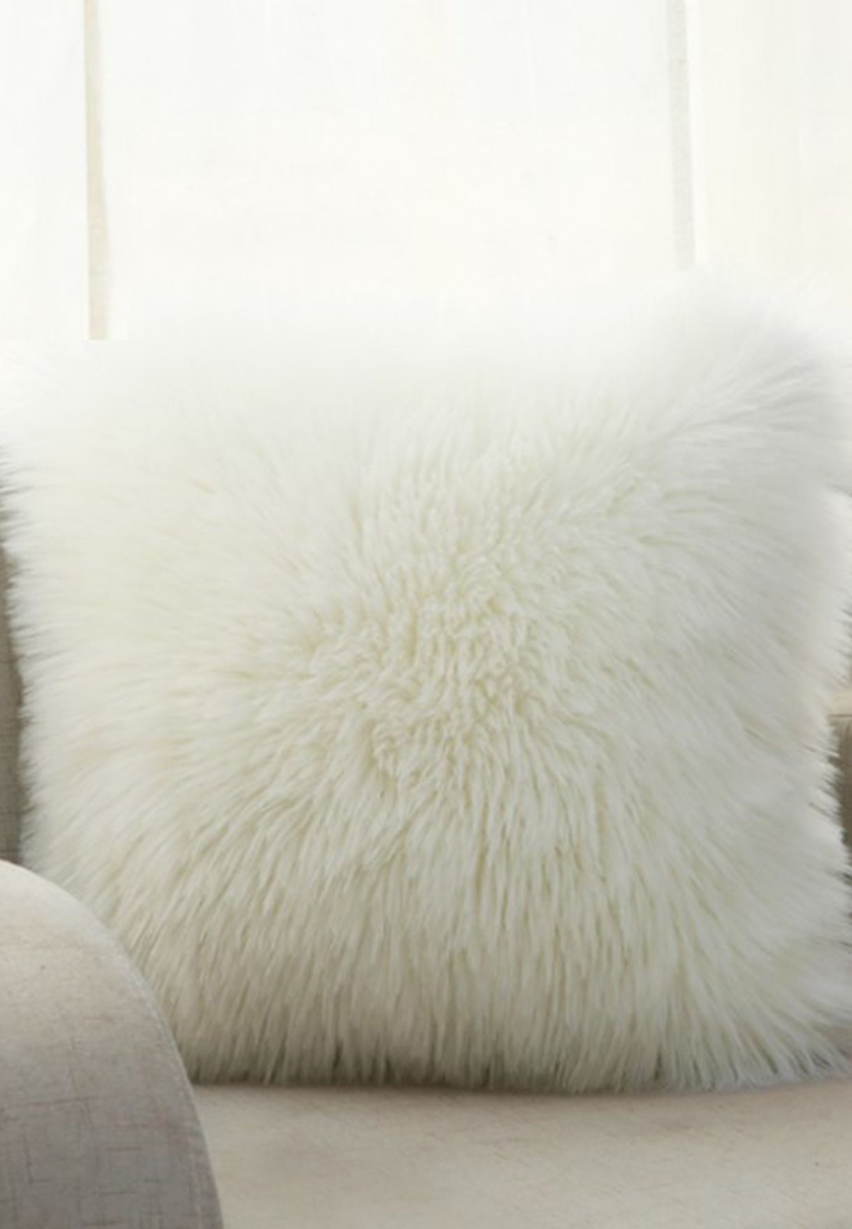 Faux Fur Cushion With Insert 45Cm X 45Cm