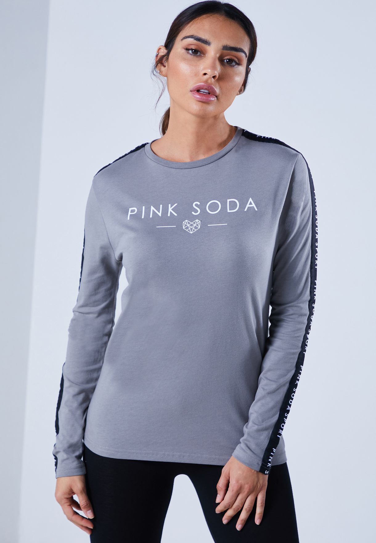 pink soda sport tape crew sweatshirt