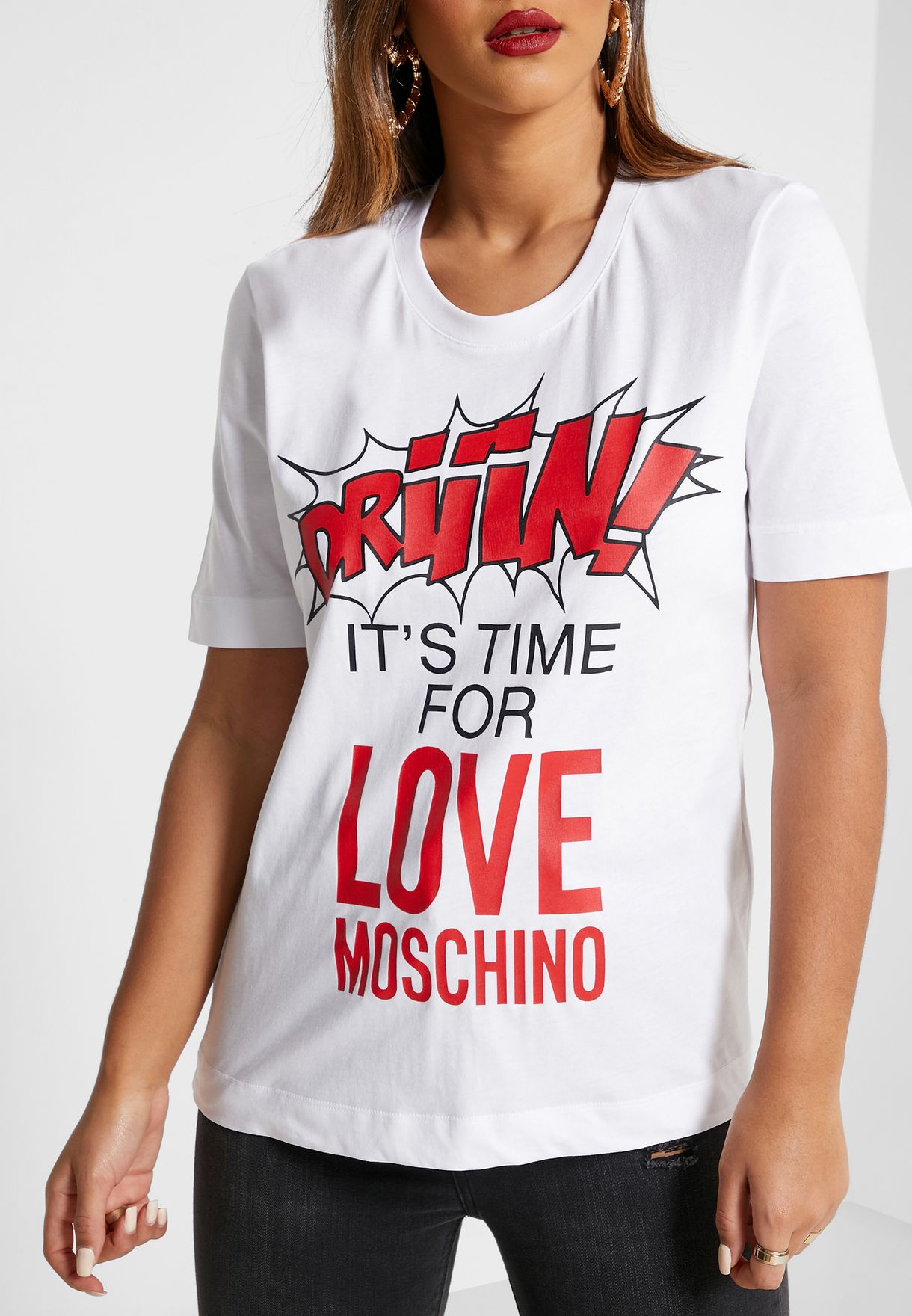 love moschino white t shirt