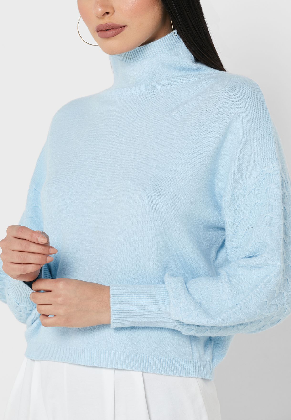 Textured Sleeve Pull Over