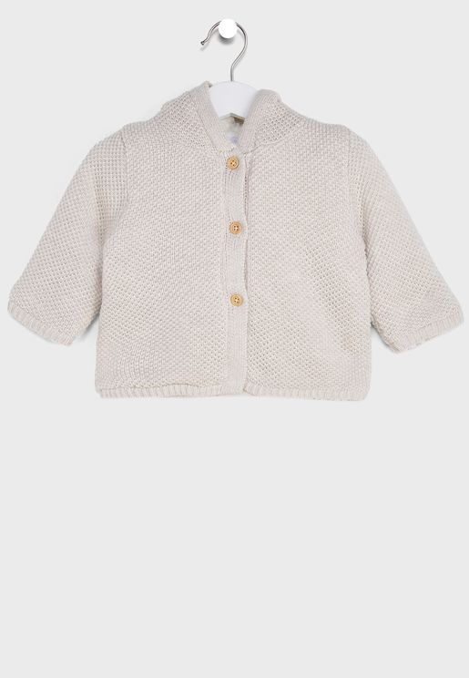 Infant Knitted Hooded Cardigan