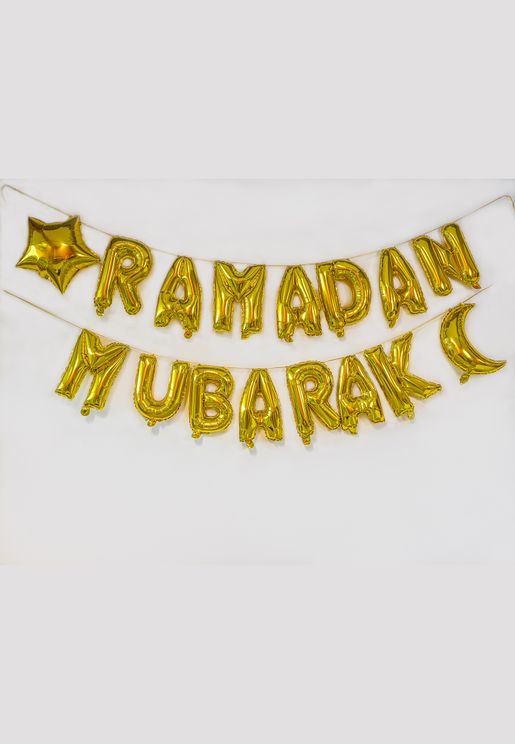 بالونات احرف Ramadan Mubarak للزينة