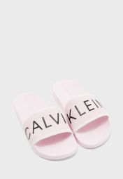 pink calvin klein flip flops