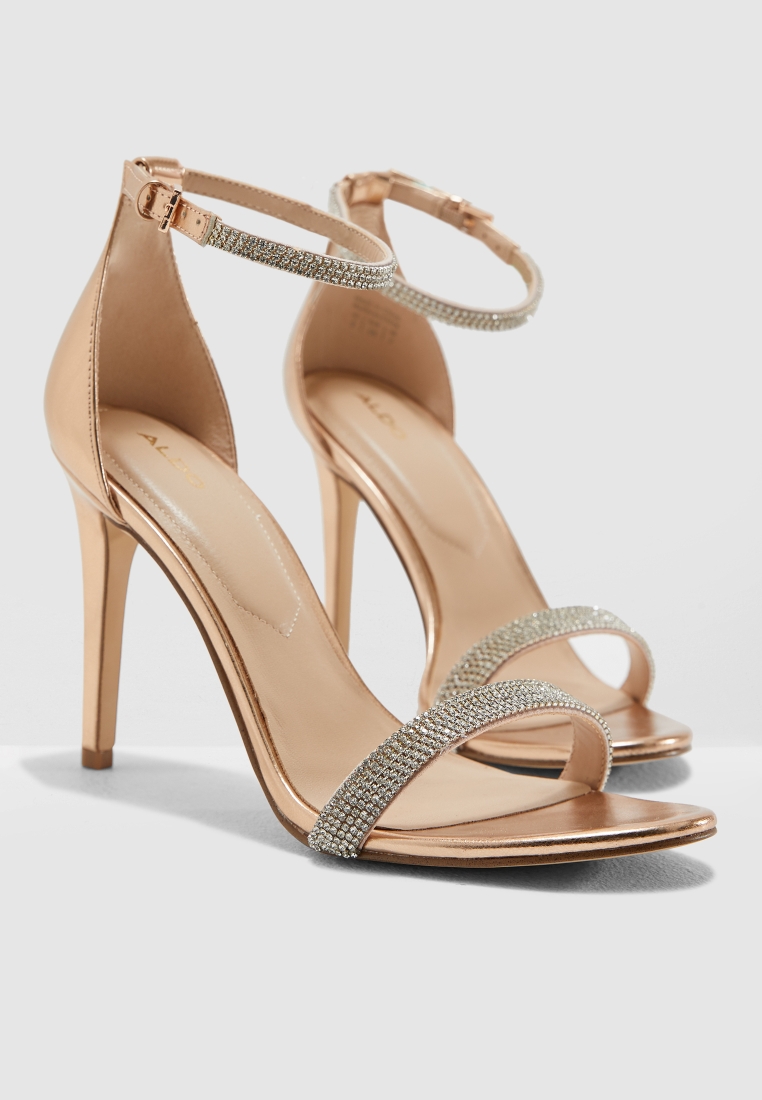 rose gold heels aldo