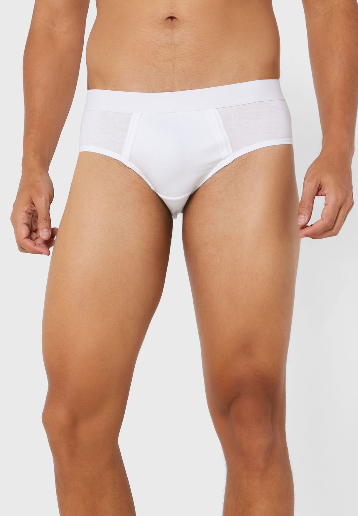3 Pack Waist Band Hunk Briefs With Antibacterial Finish